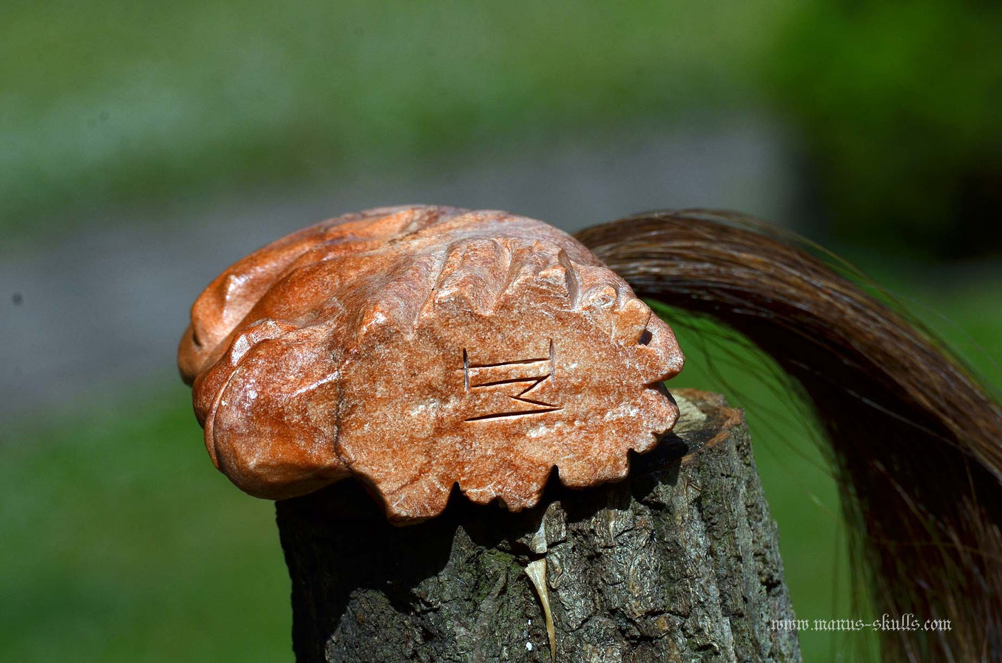 Red Brazilian Steatite Tribal Skull