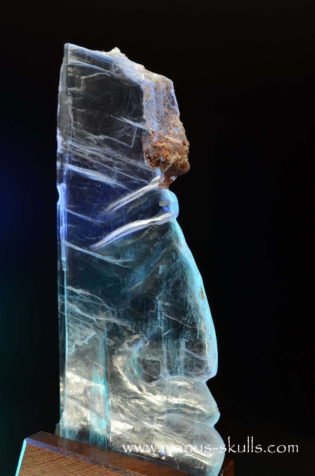 Maria Glass Trible Skull on pedestal