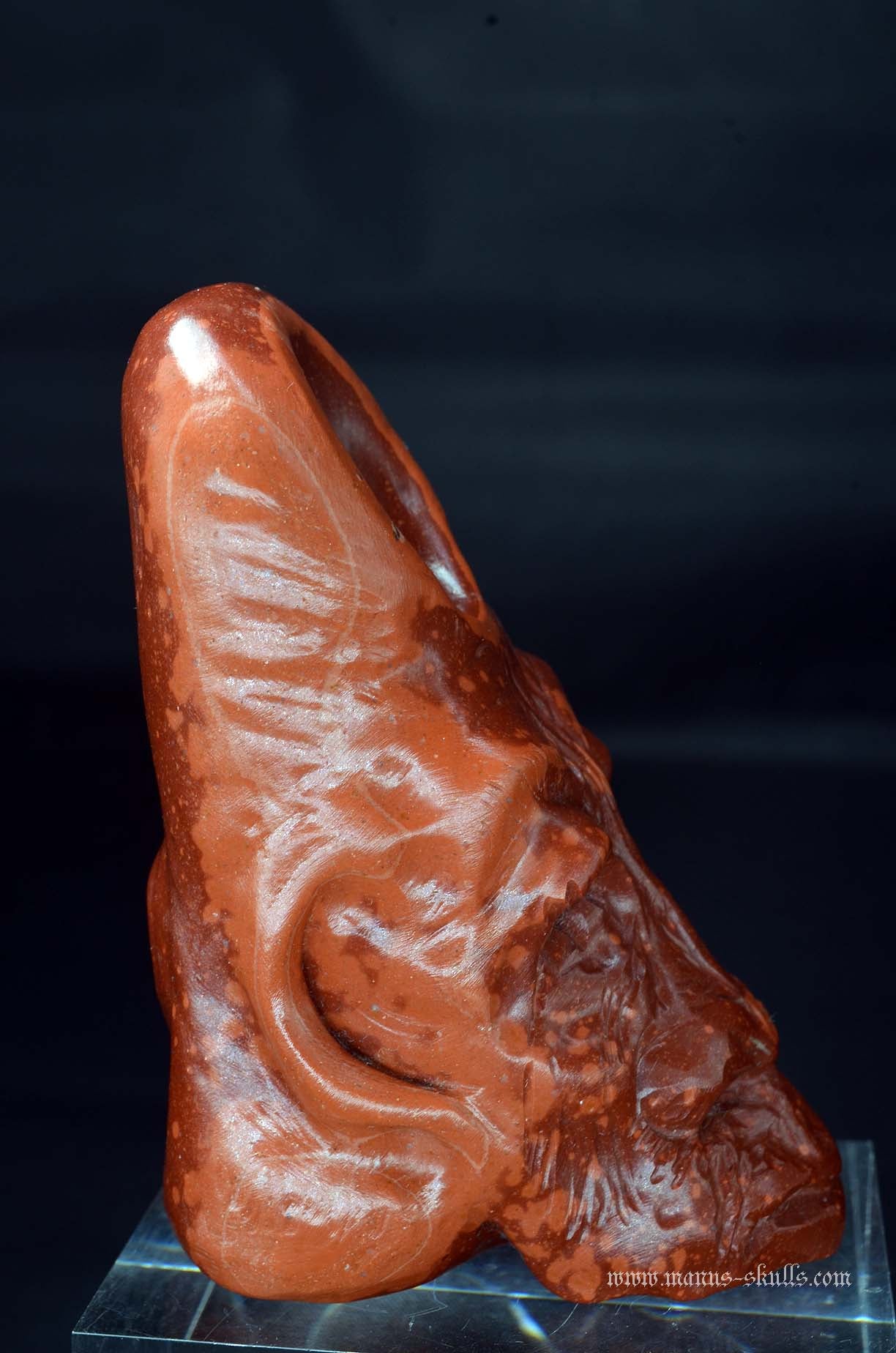 Catlinite Tribal Pipe Head Skull .......
