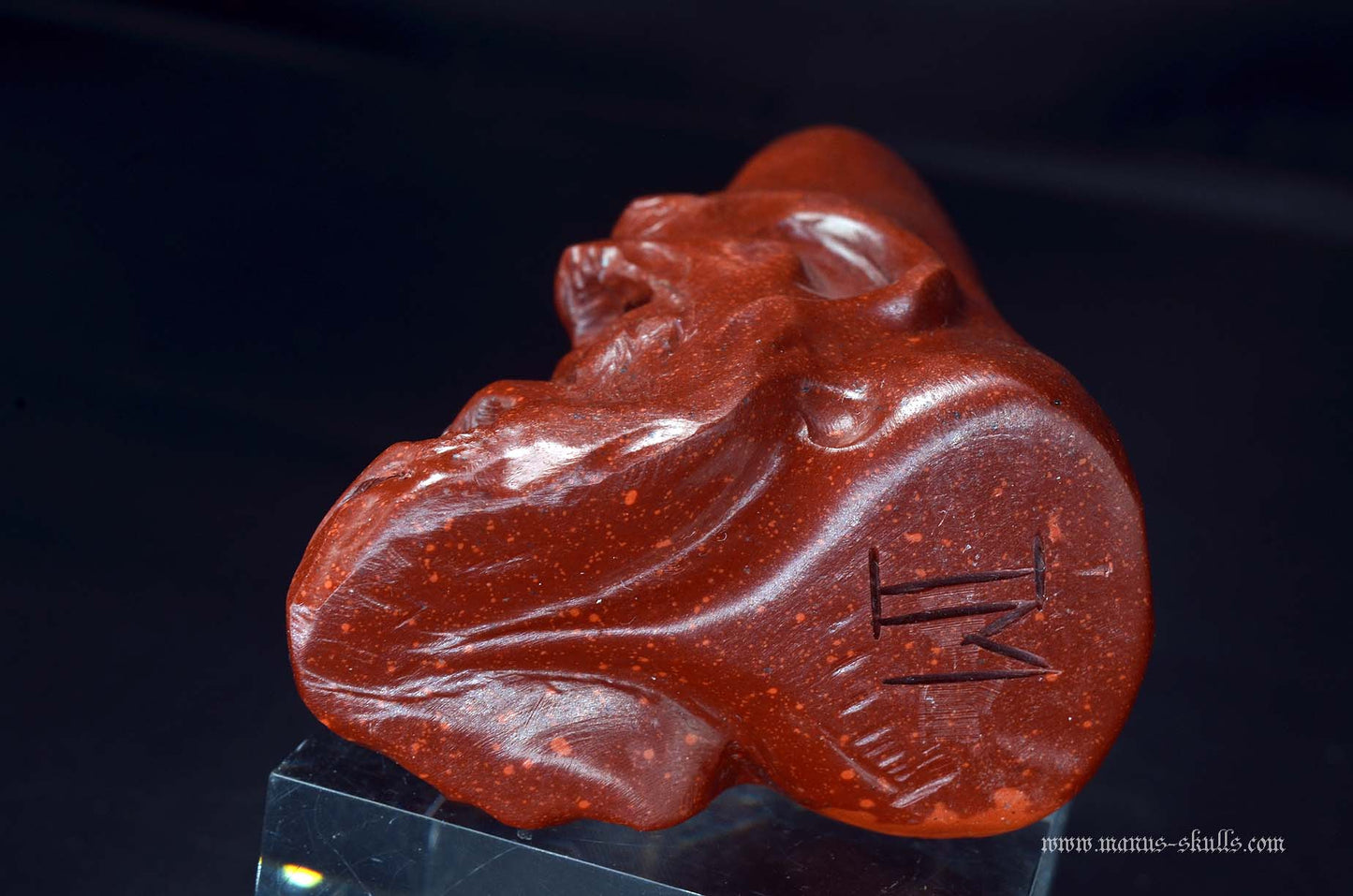 Catlinite Tribal Pipe Head Skull .......