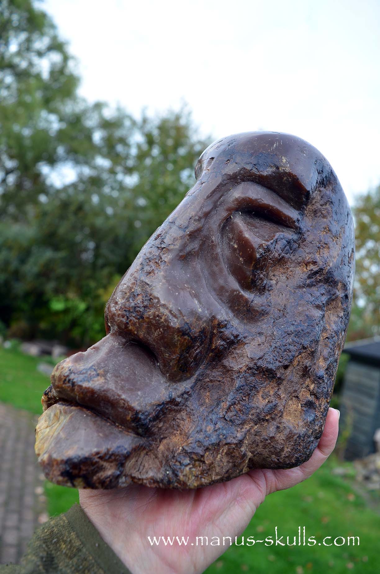 Huge  Amber Tribal Skull from the ancients (UV active)