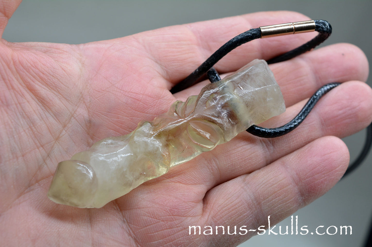 Large Citrine Tribal Pendant