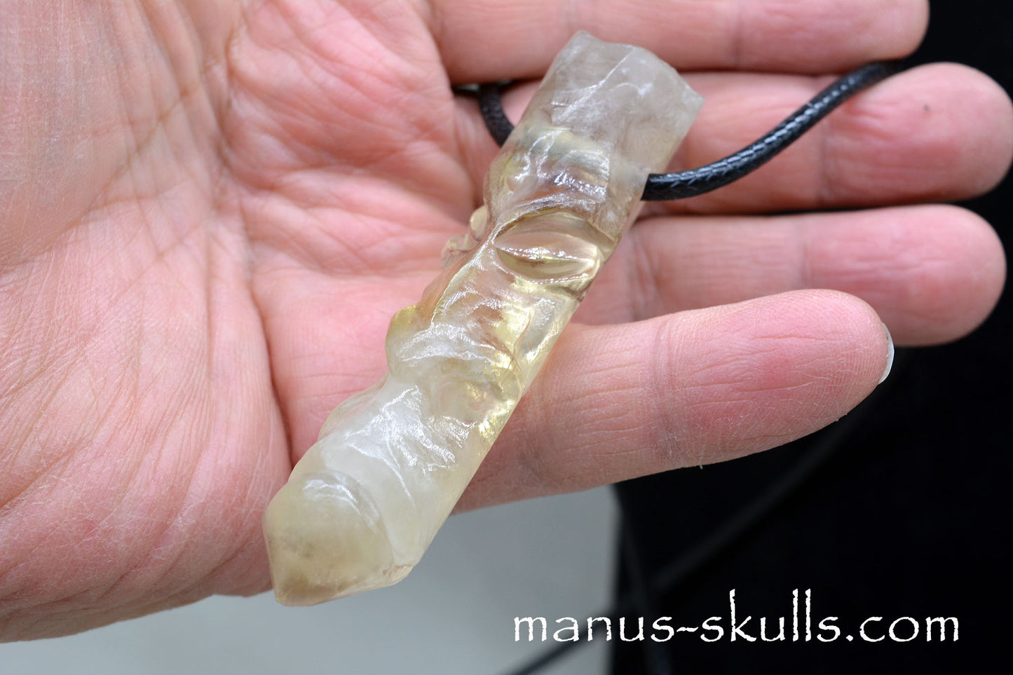 Large Citrine Tribal Pendant