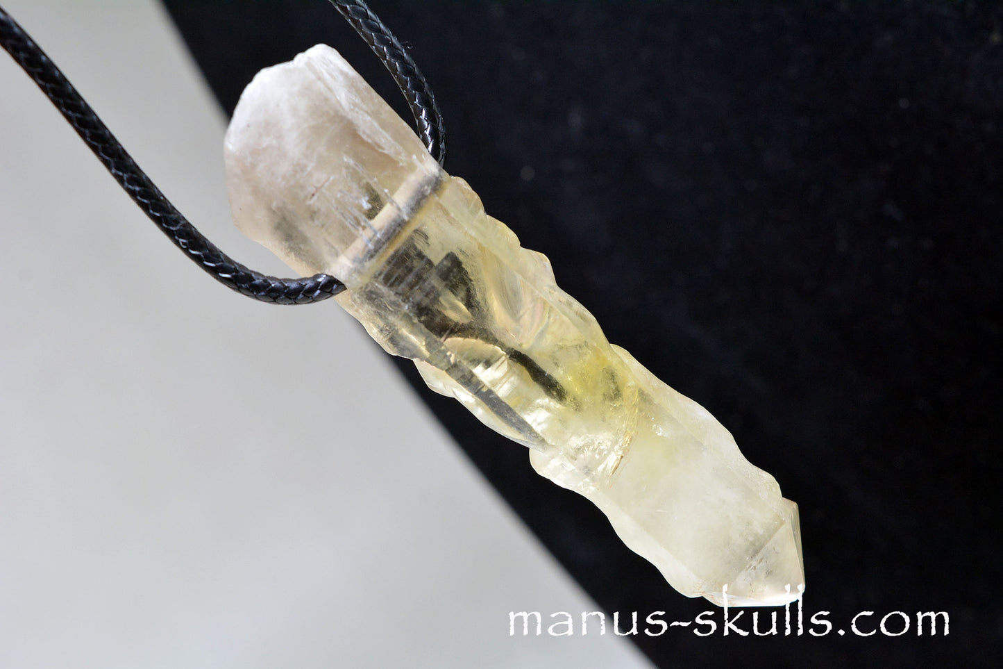 Large Citrine Tribal Pendant