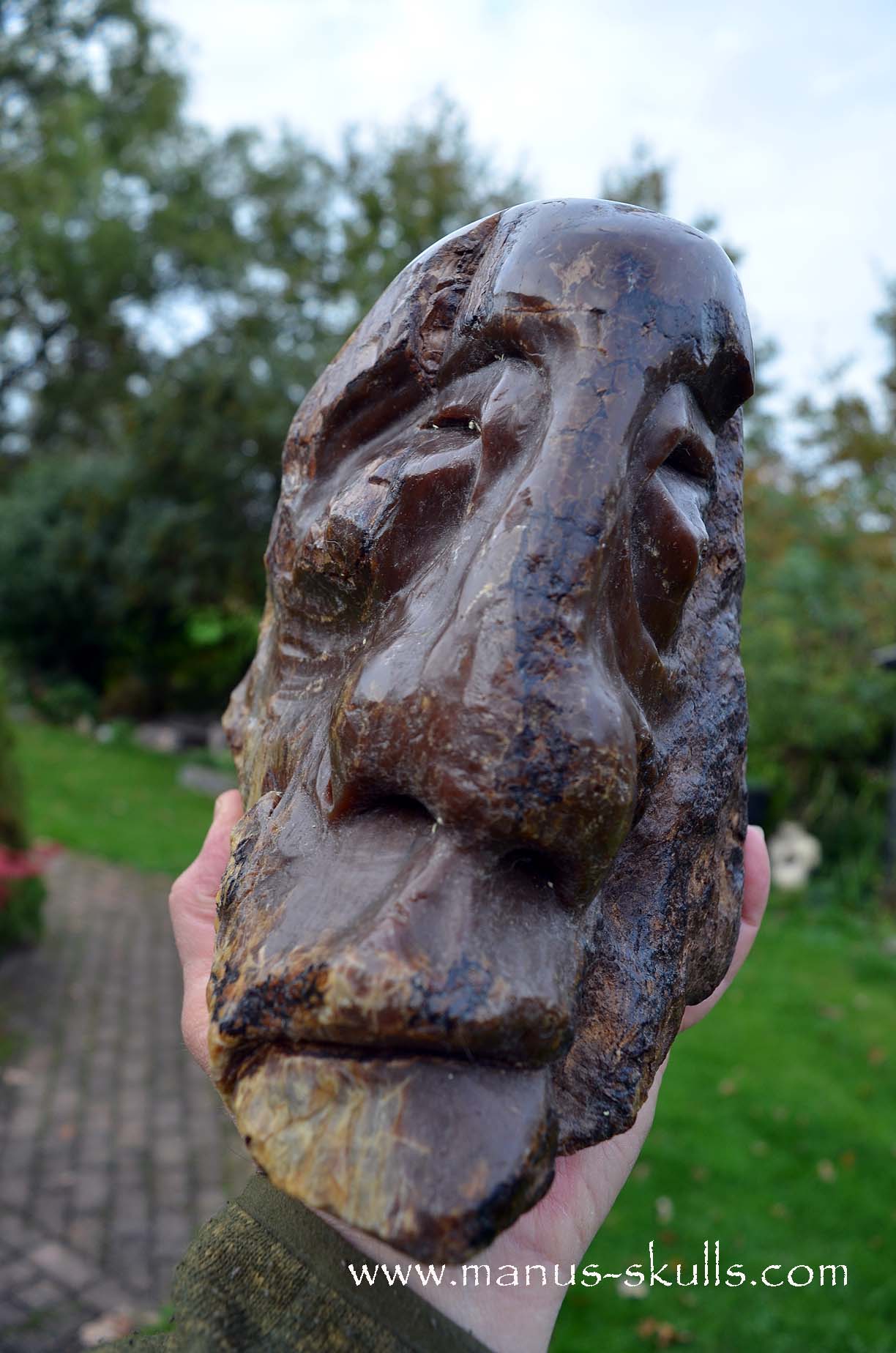 Huge  Amber Tribal Skull from the ancients (UV active)