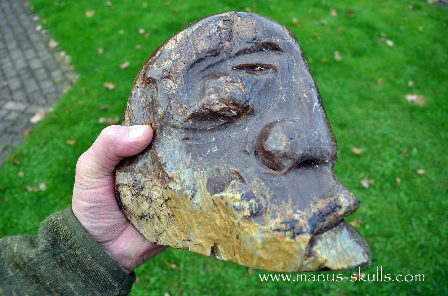 Huge  Amber Tribal Skull from the ancients (UV active)