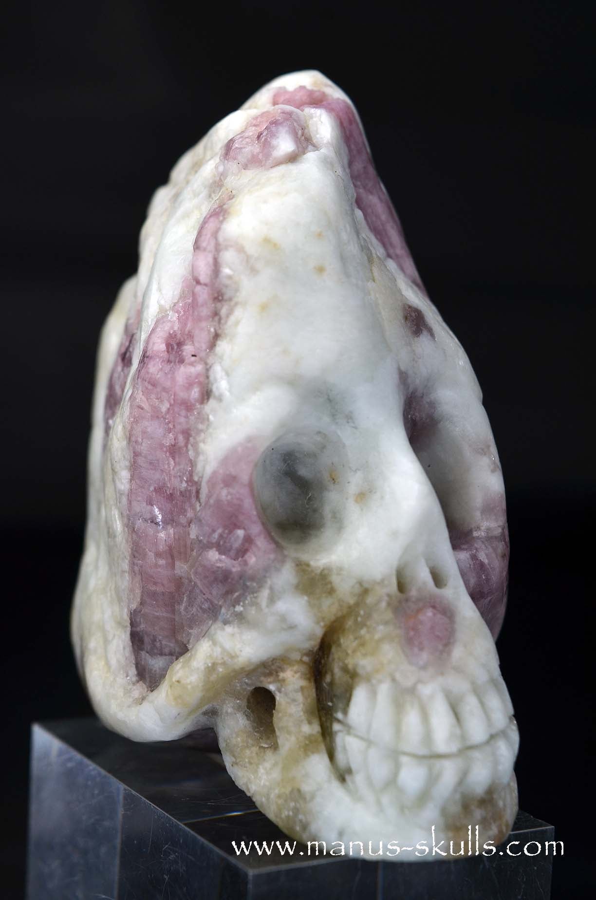 Manus skulls unique Crystal Carvings handmade skulls dragons pendants preseli bluestone tribals spiritual meaning wand Unicorn .. Rubellite  pink tourmaline