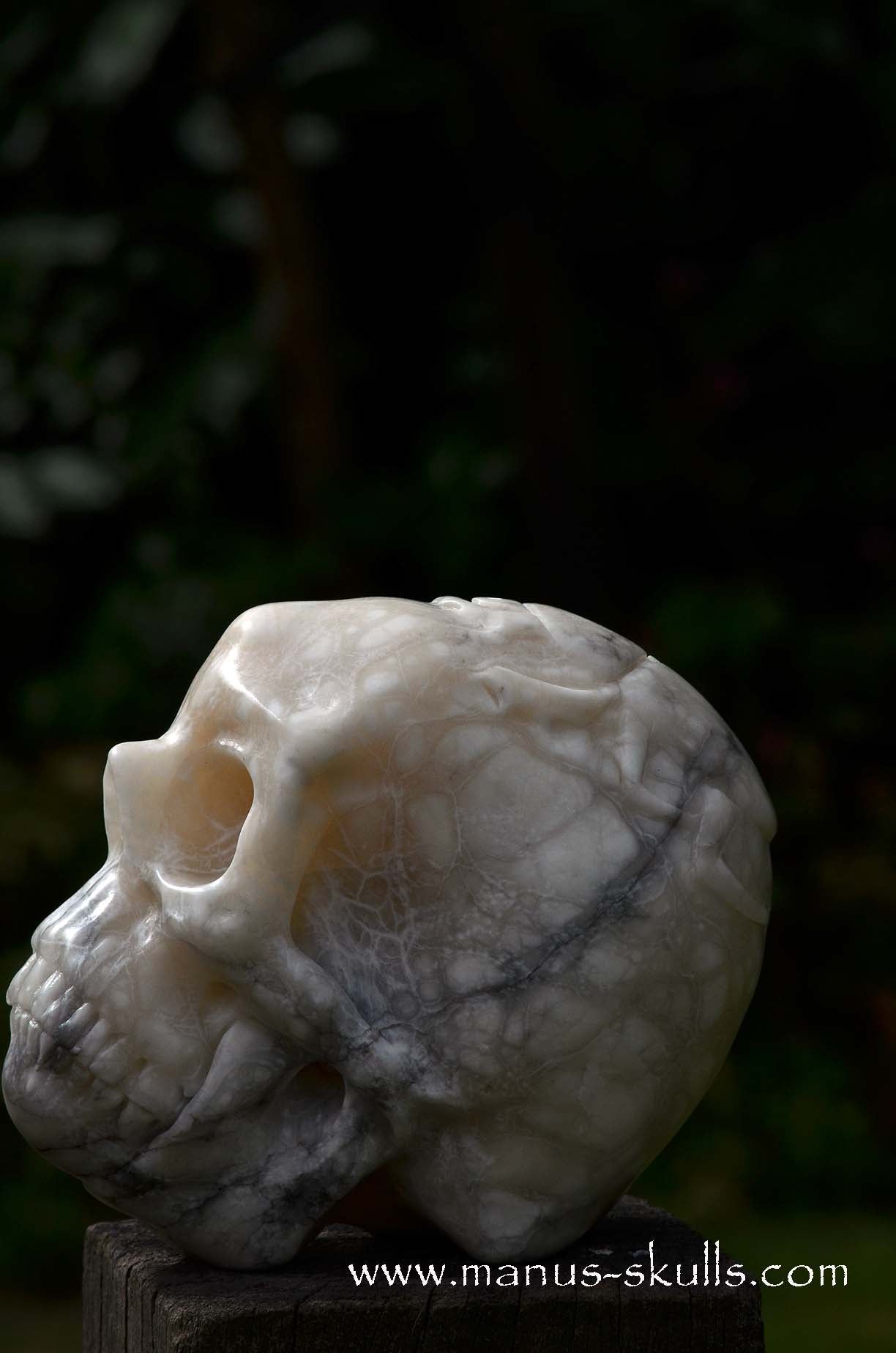 Manus skulls unique Crystal Carvings handmade skulls dragons pendants preseli bluestone tribals spiritual meaning wand Unicorn ..Alabaster