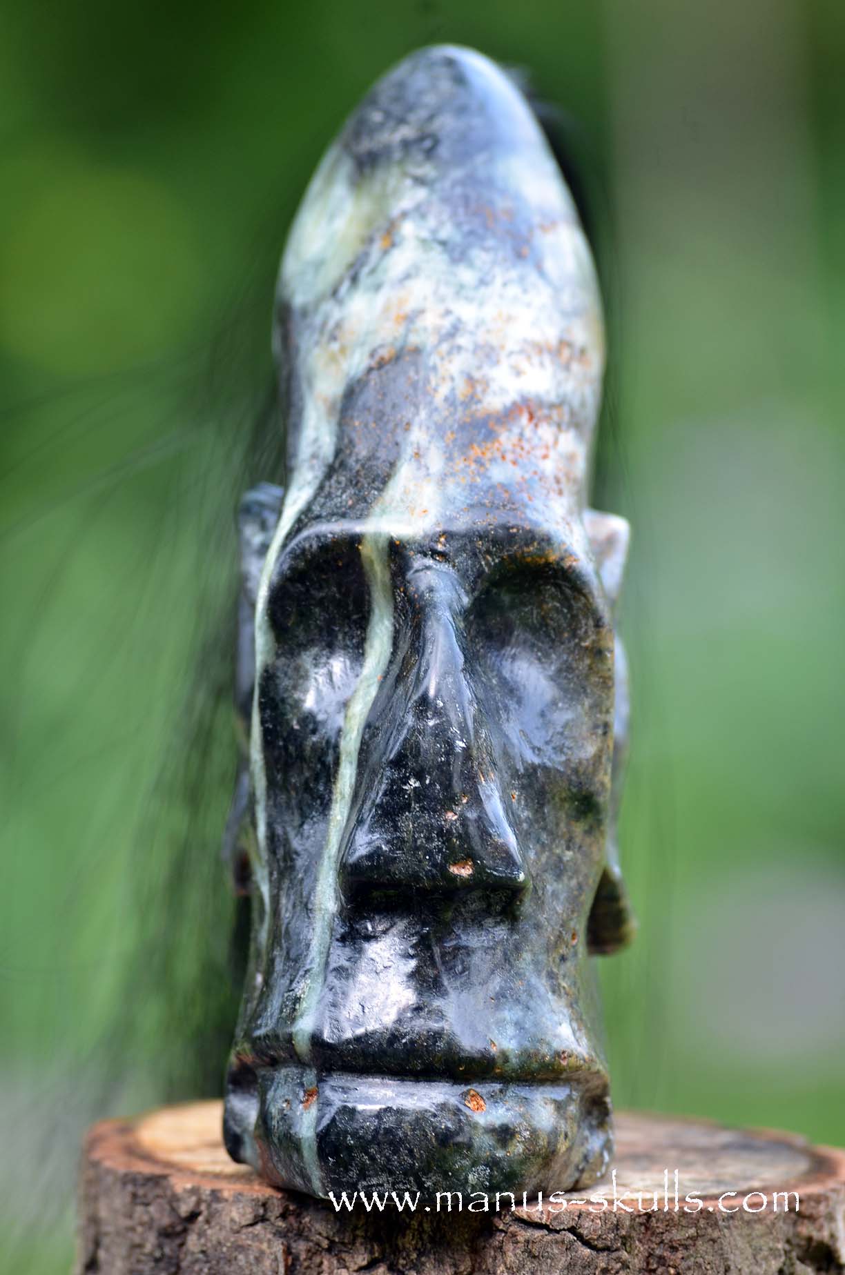 Manus skulls unique Crystal Carvings handmade skulls dragons pendants preseli bluestone tribals spiritual meaning wand Unicorn ..