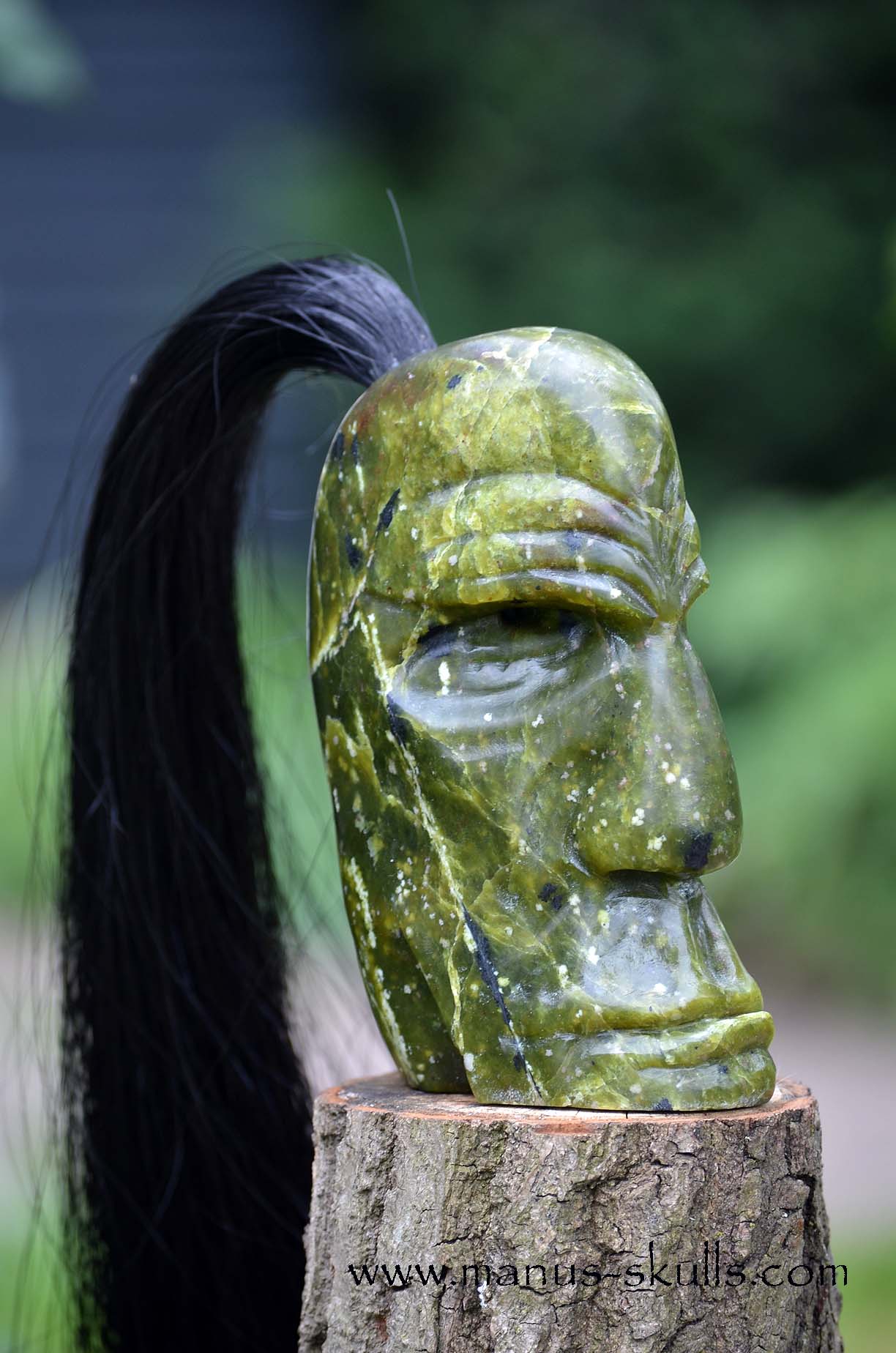 Idocrase ~ Vesuvianite Tribal Skull #060