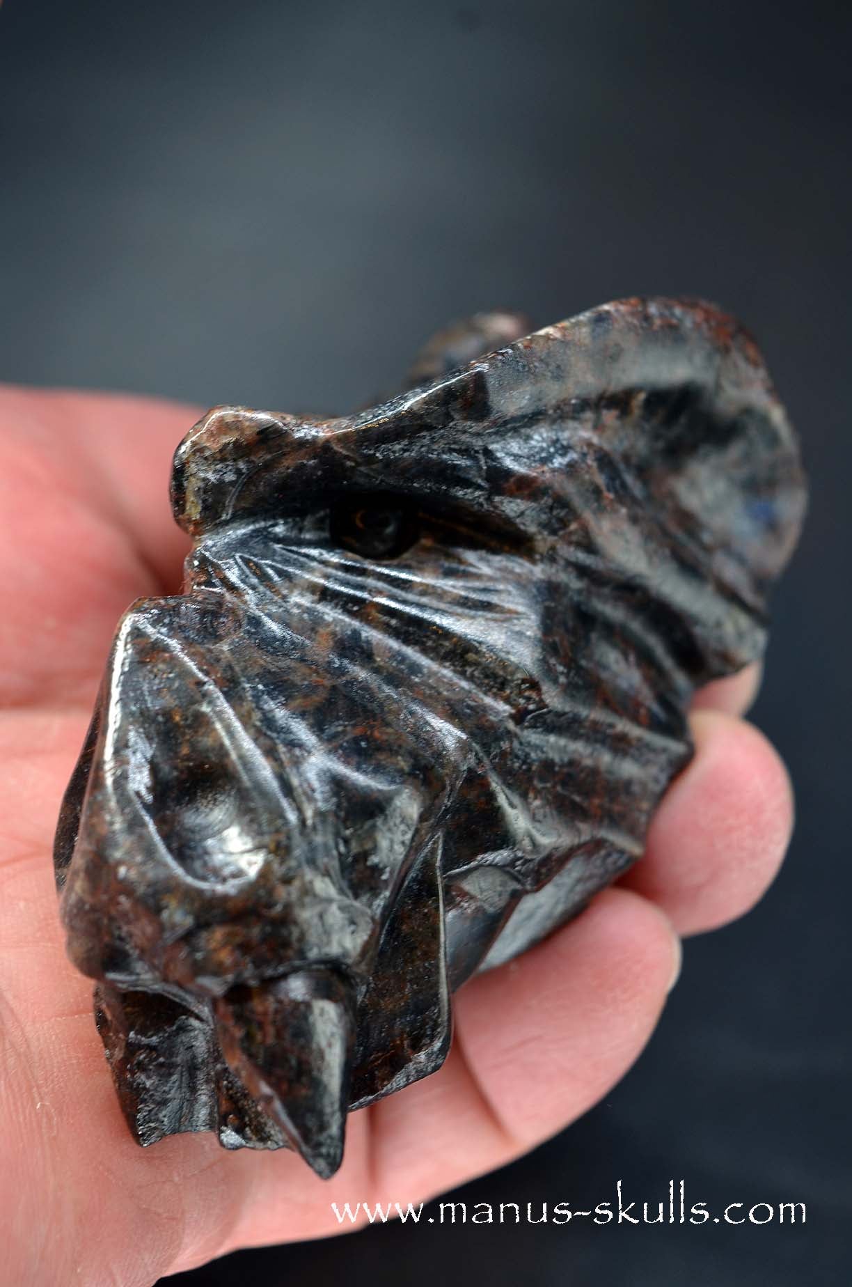 Alt Tekst foto’s: 
Manus skulls unique Crystal Carvings handmade skulls dragons pendants preseli bluestone tribals spiritual meaning wand Unicorn .. 
spectrolite