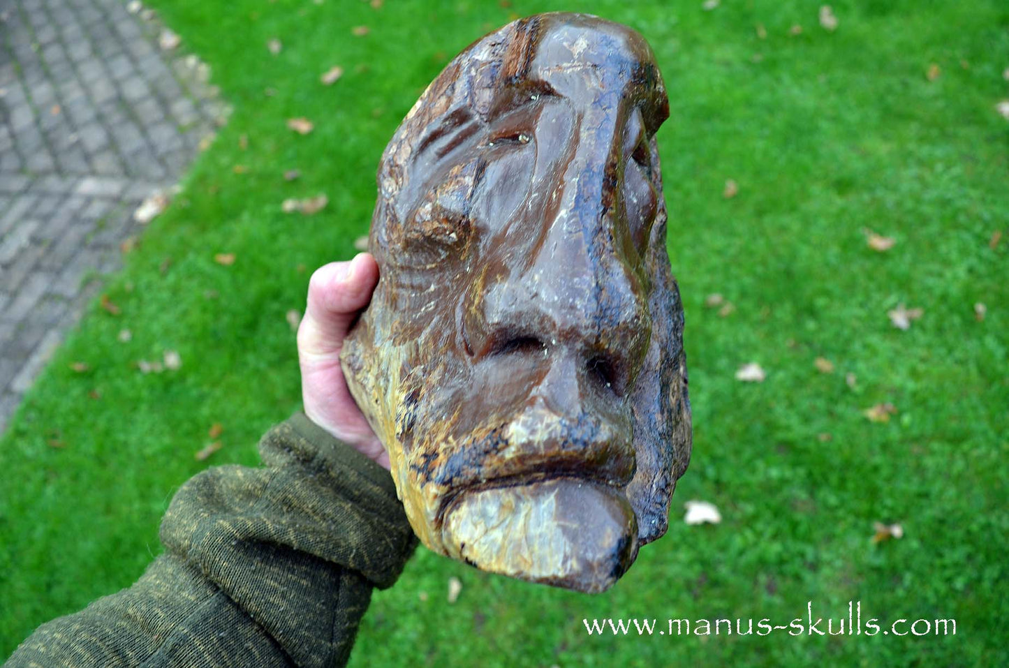 Huge  Amber Tribal Skull from the ancients (UV active)