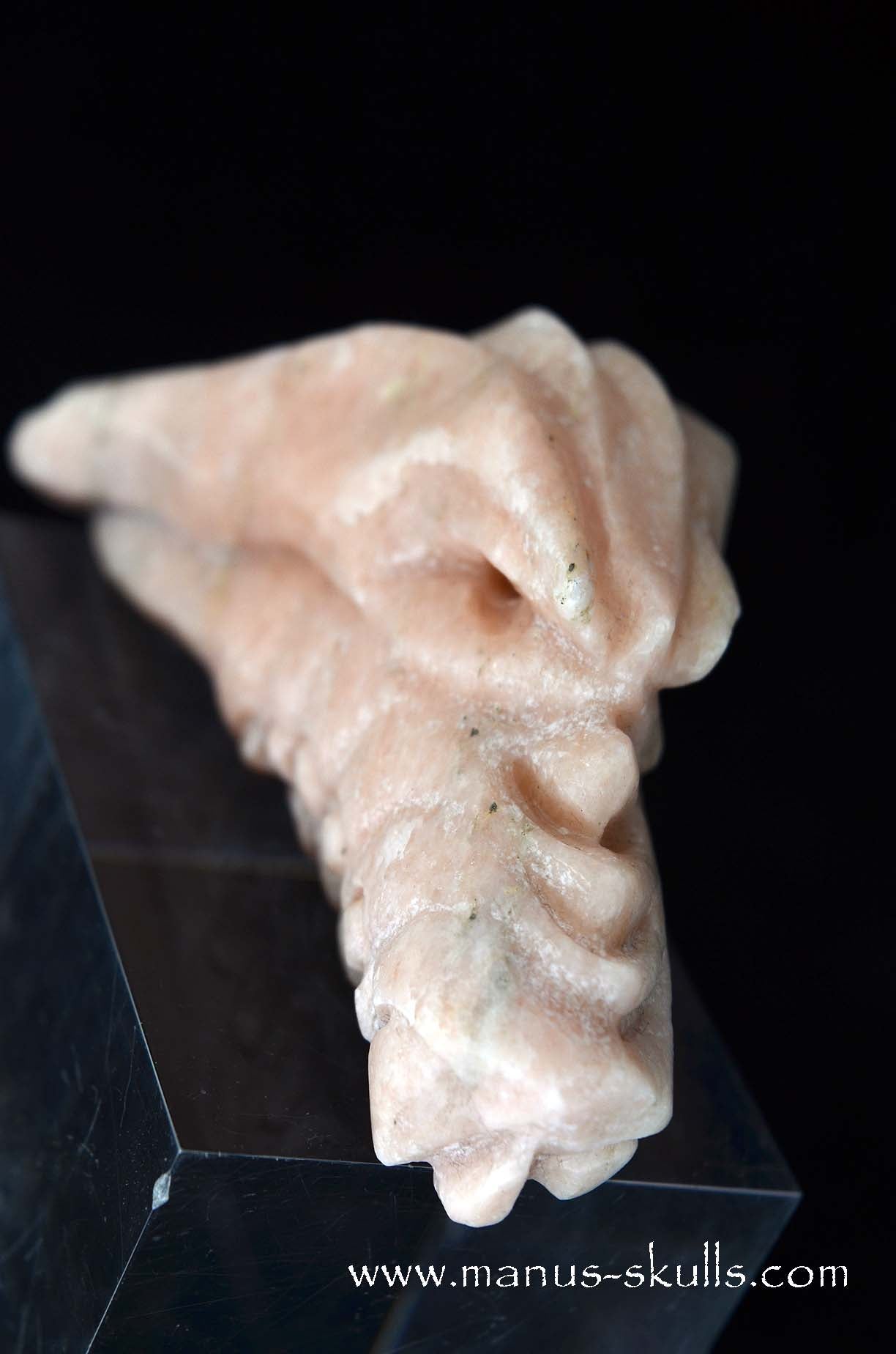 Manus skulls unique Crystal Carvings handmade skulls dragons pendants preseli bluestone tribals spiritual meaning wand Unicorn ..  Pink Solker Marble