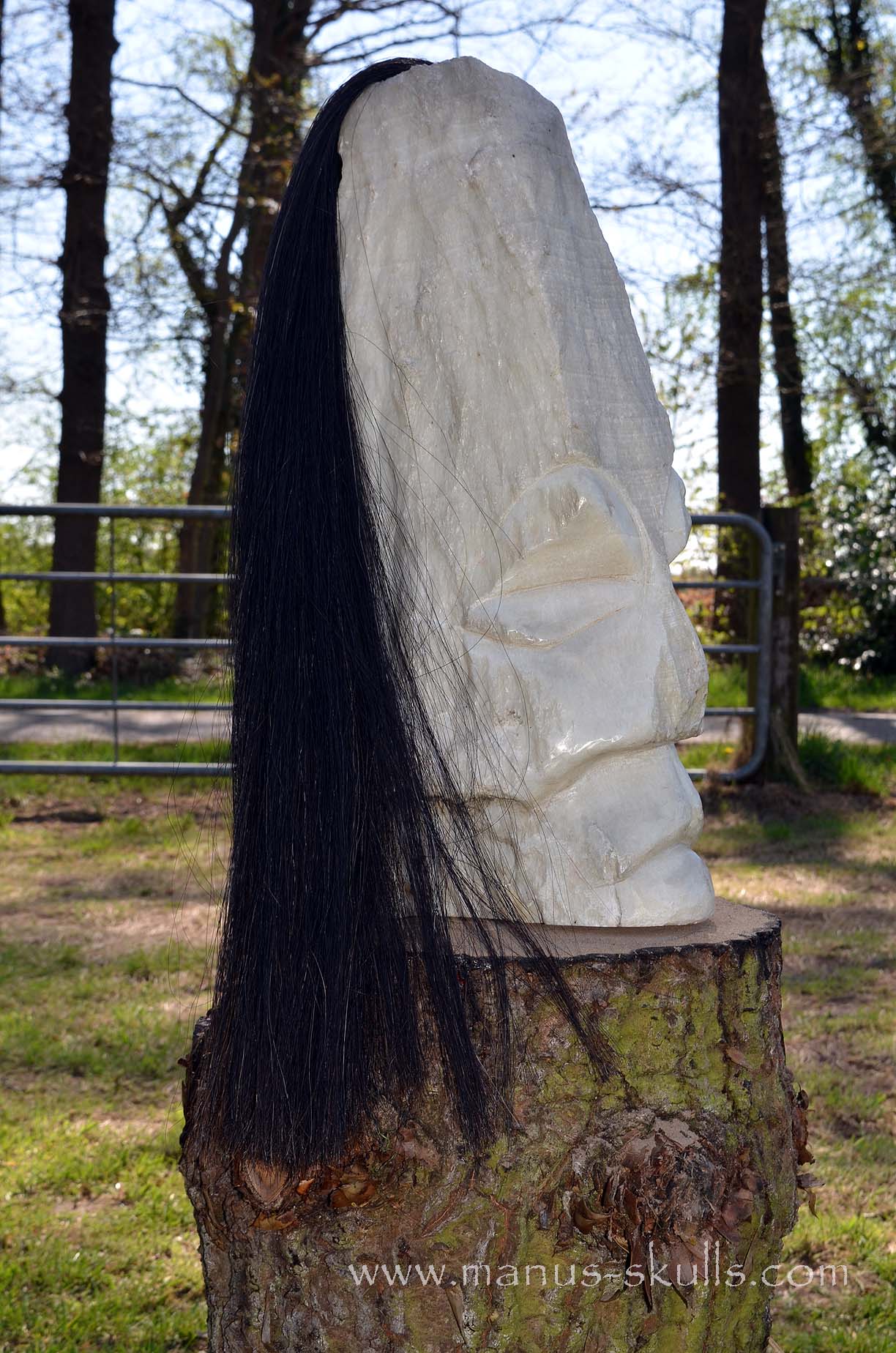 White Onyx Tribal Statue #002