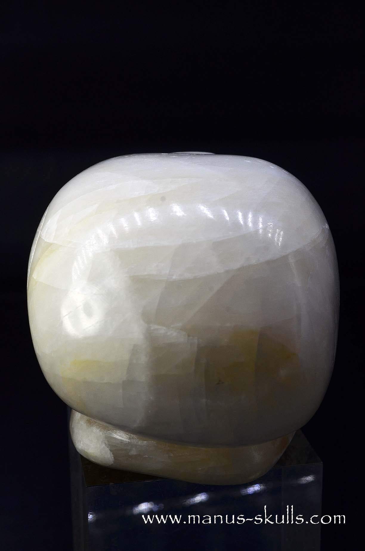 White Calcite Evolian Skull #06