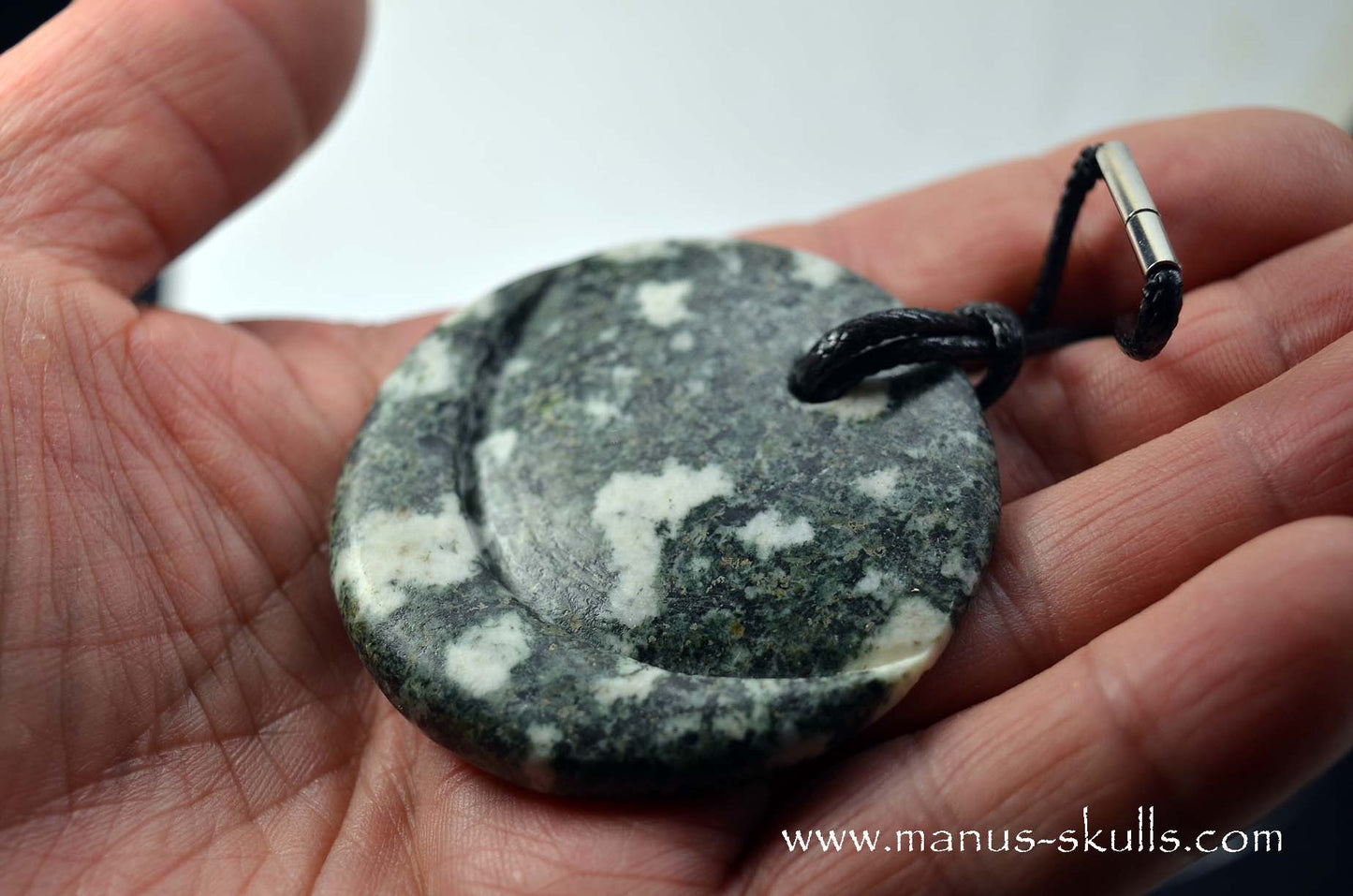 Large Preseli Bluestone Half ~ Moon Pendant