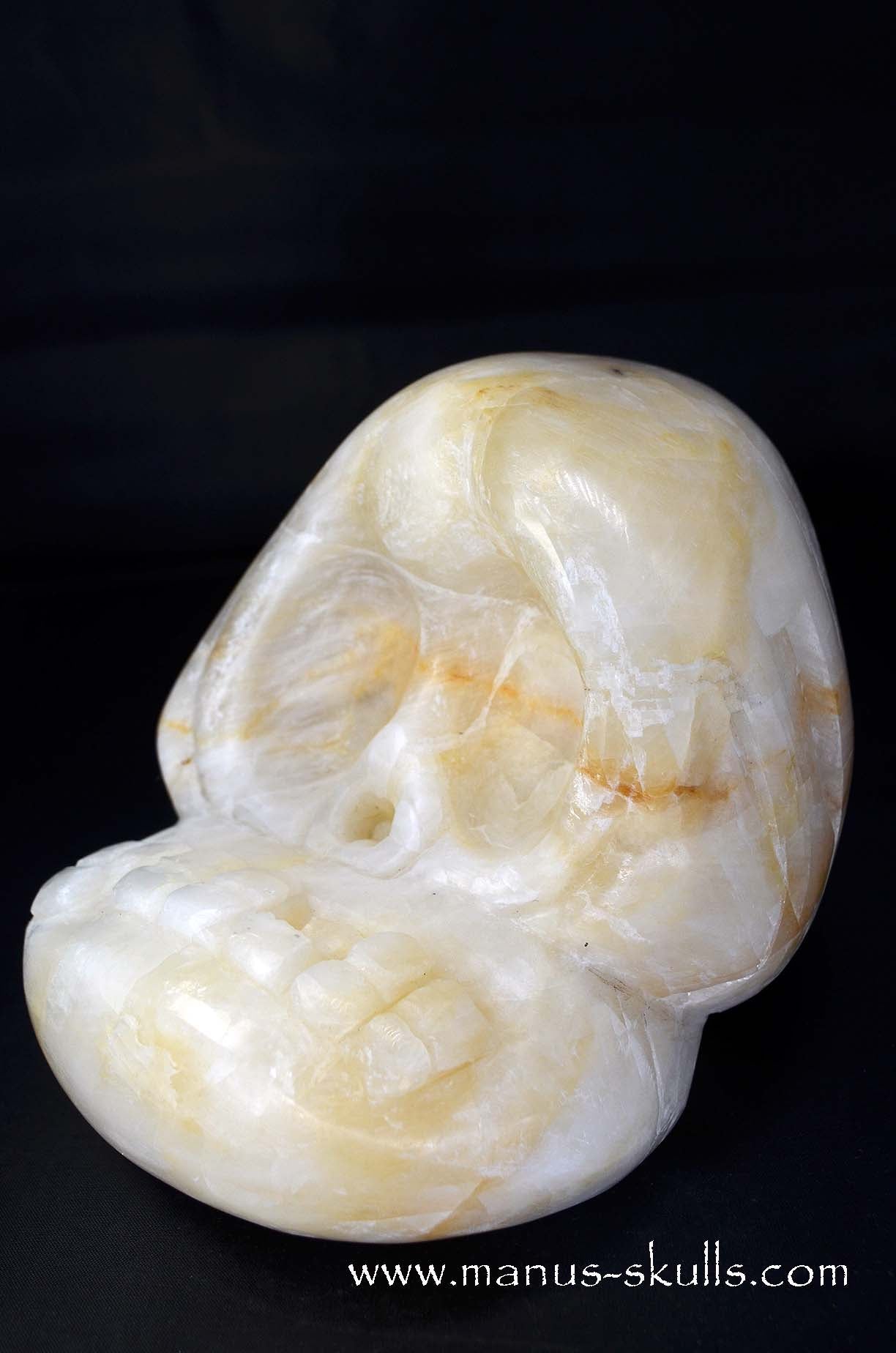 White Calcite Evolian Skull #01