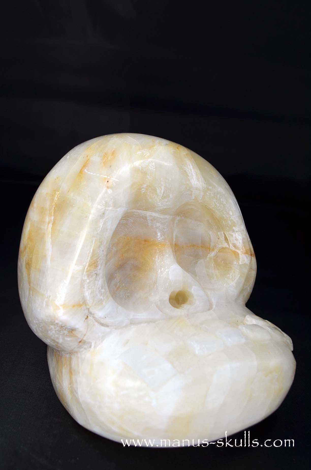 White Calcite Evolian Skull #01