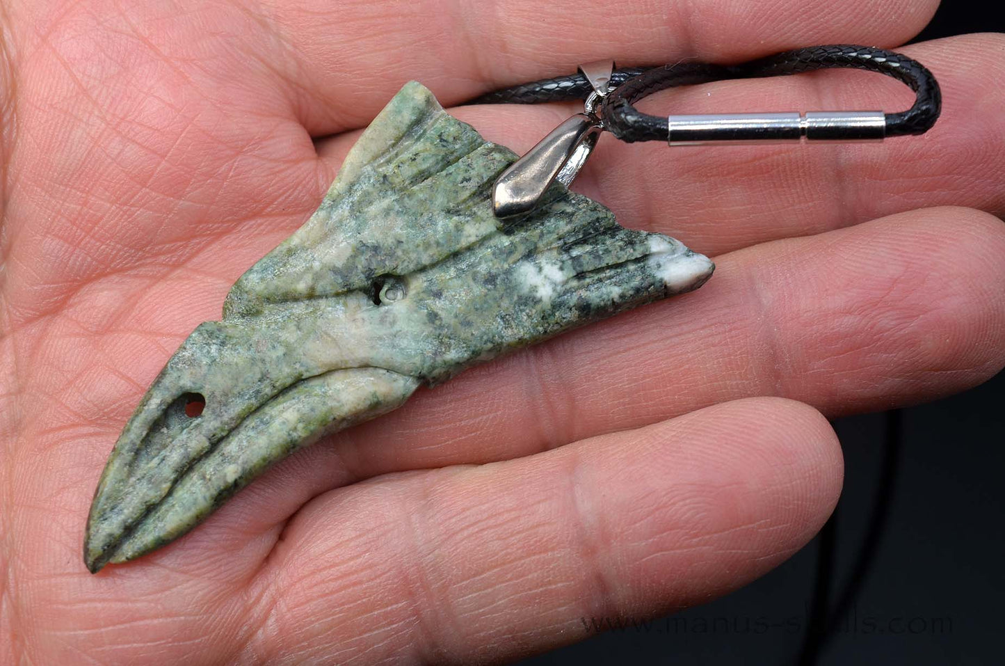 Preseli Bluestone Bird Skull pendant