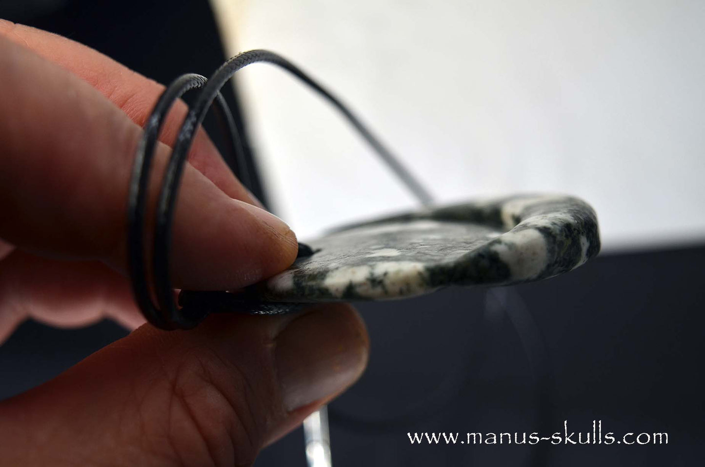 Large Preseli Bluestone Half ~ Moon Pendant