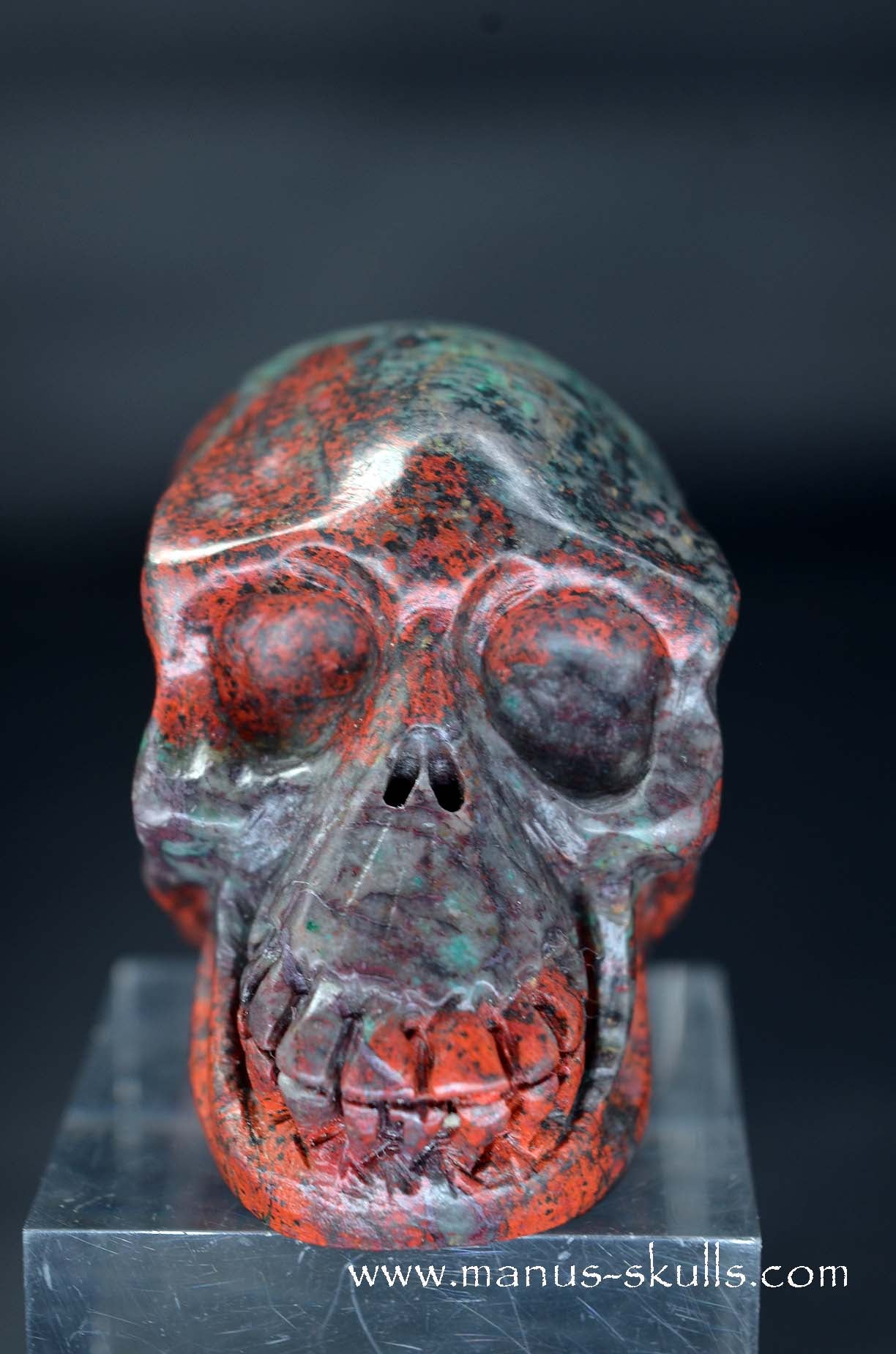 Manus skulls unique Crystal Carvings handmade skulls dragons pendants preseli bluestone tribals spiritual meaning wand Unicorn .. Sonora Sunrise Sunset Jasper