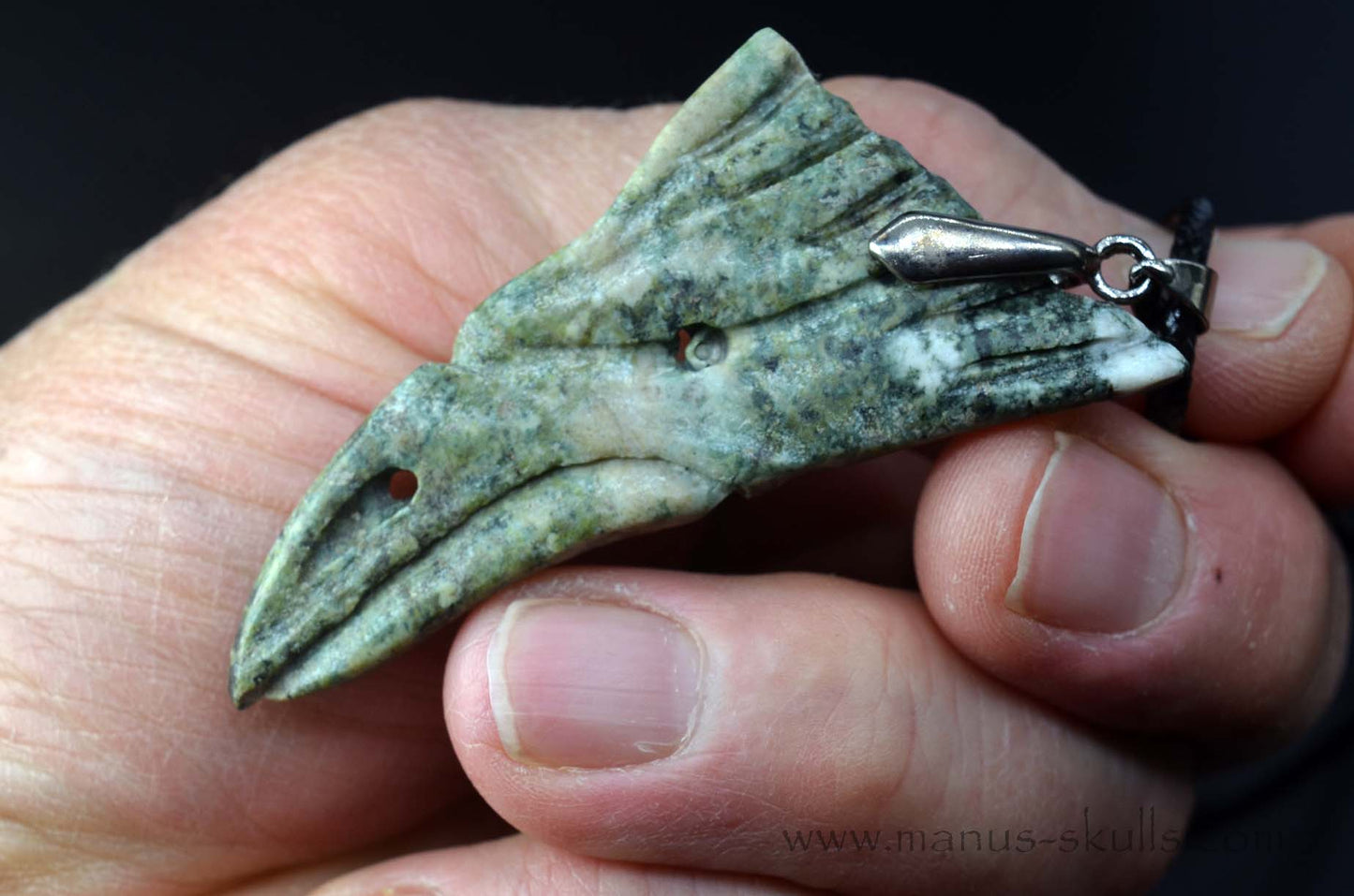 Preseli Bluestone Bird Skull pendant