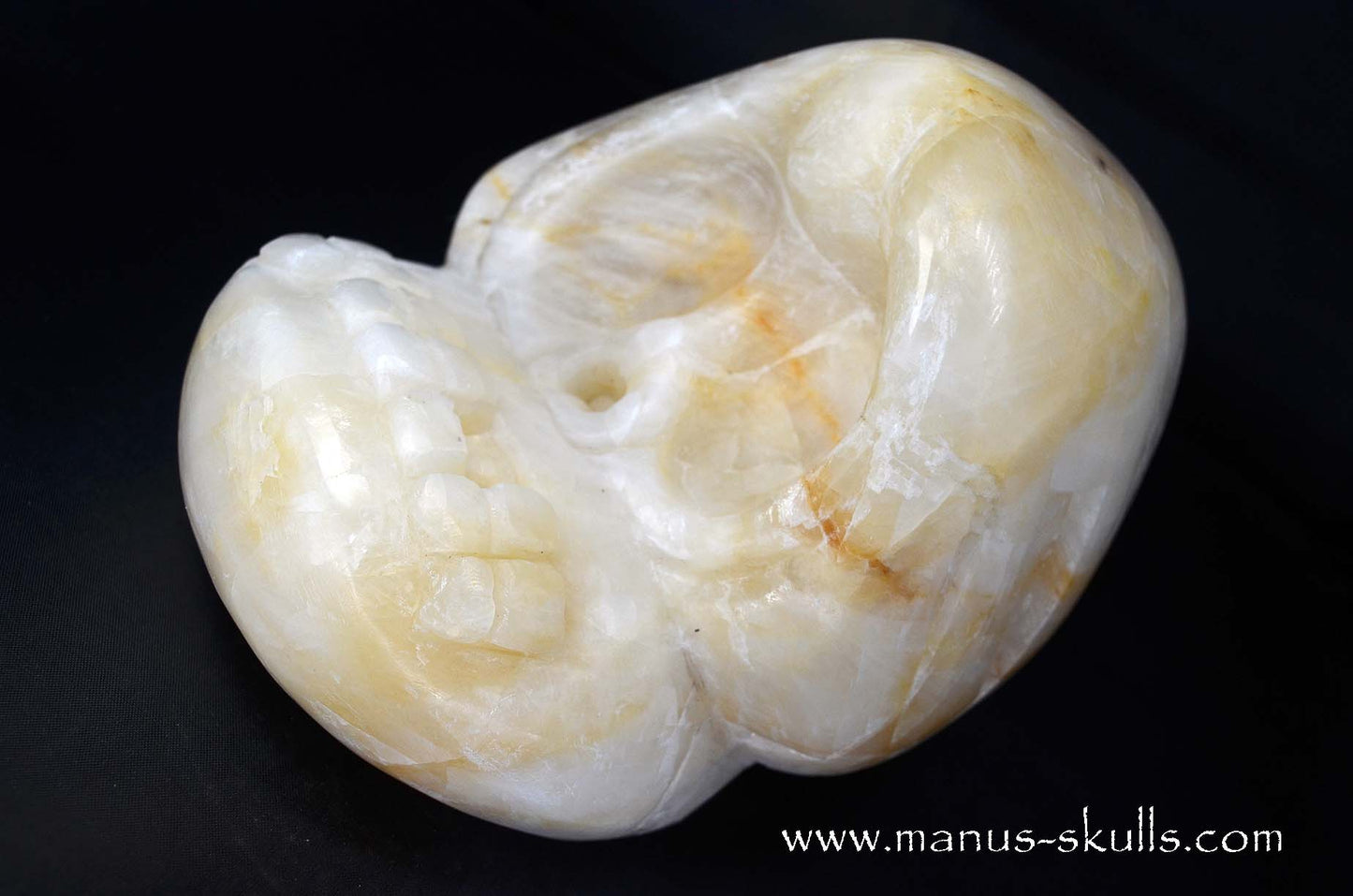 White Calcite Evolian Skull #01
