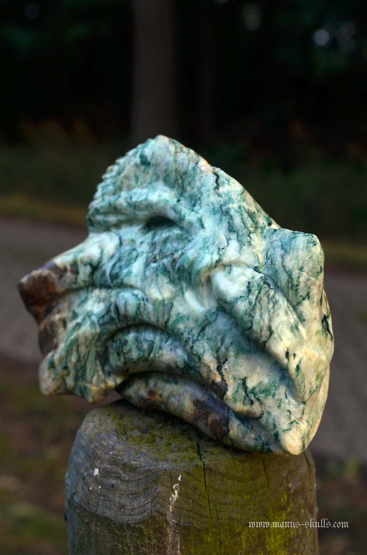 Manus skulls unique Crystal Carvings handmade skulls dragons pendants preseli bluestone tribals spiritual meaning wand Unicorn ..  mariposite