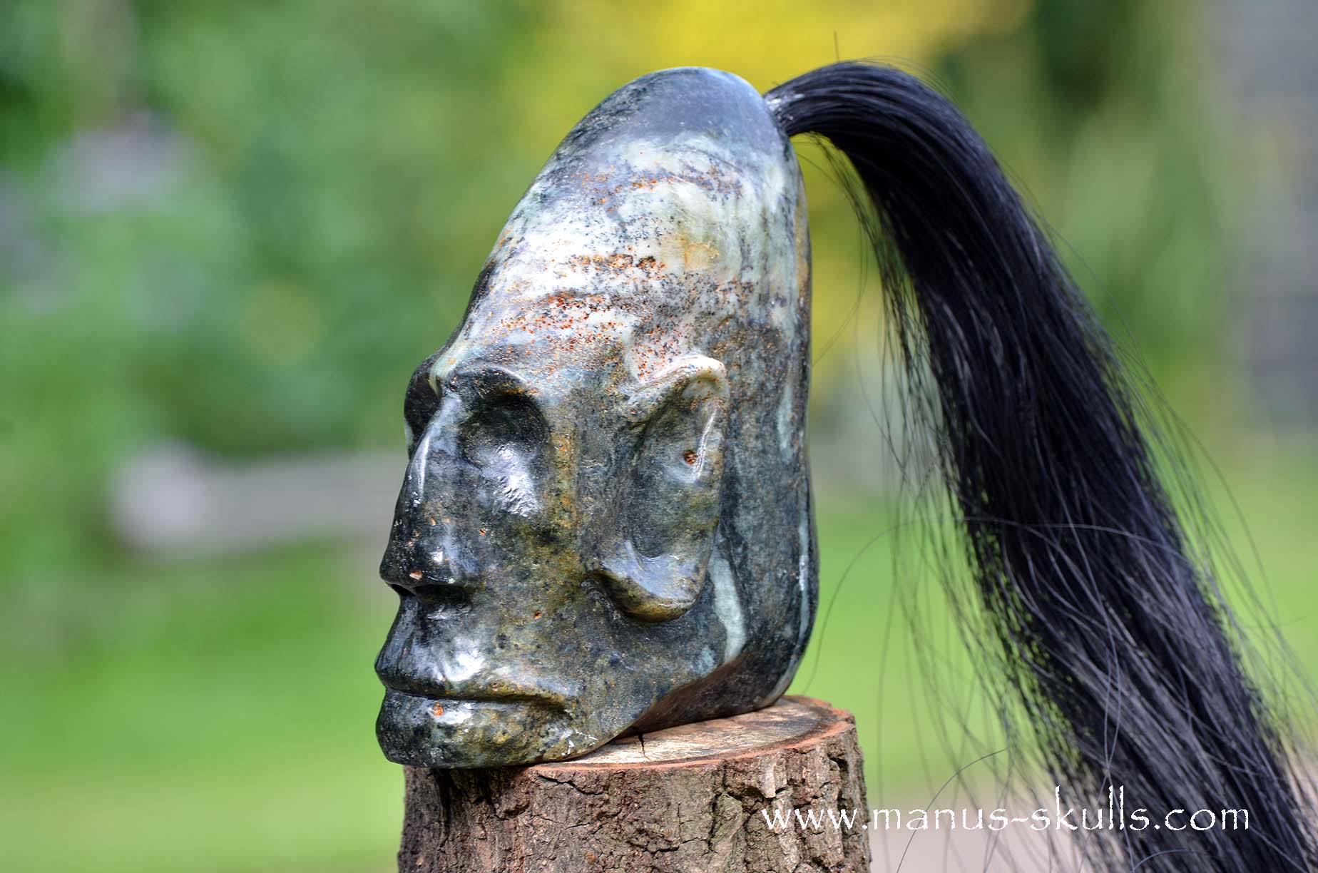 Manus skulls unique Crystal Carvings handmade skulls dragons pendants preseli bluestone tribals spiritual meaning wand Unicorn ..