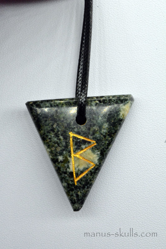 PRESELI BLUESTONE rune Pendant BERKANA