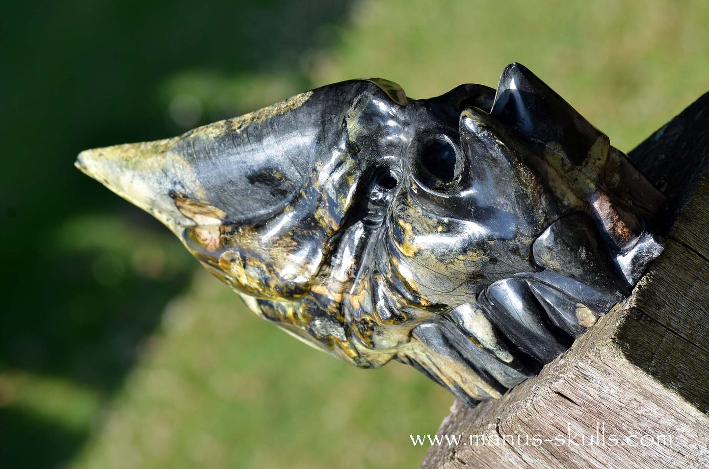 XL Black Green Connemara Marble Dragon