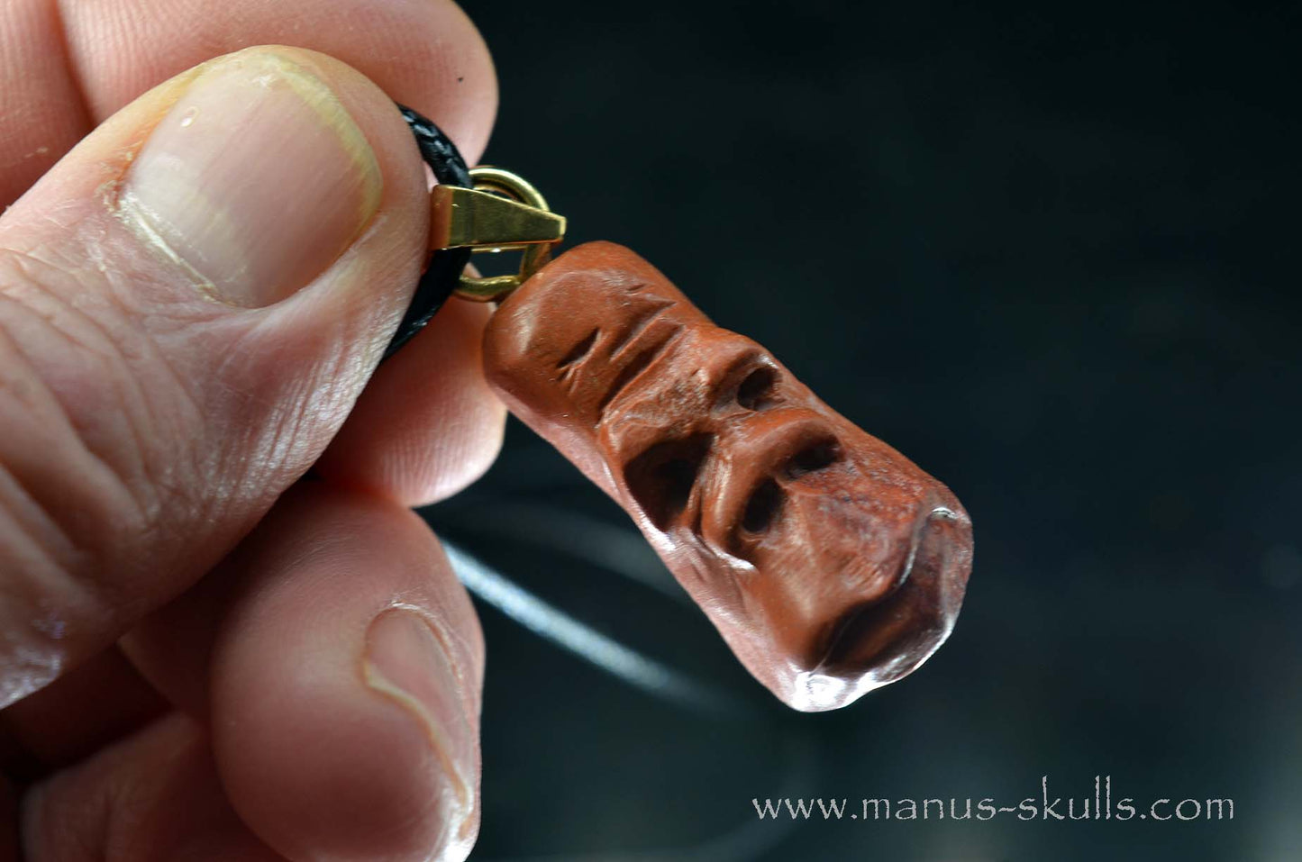 Catlinite (Indian Pipestone) Tribal Pendant (#38)