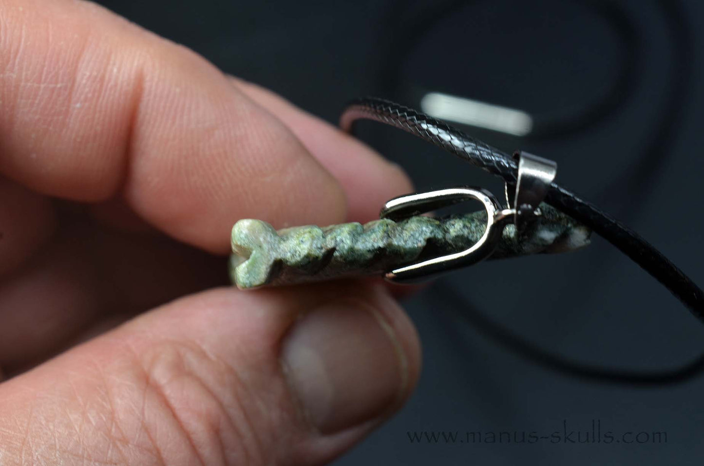 Preseli Bluestone Bird Skull pendant