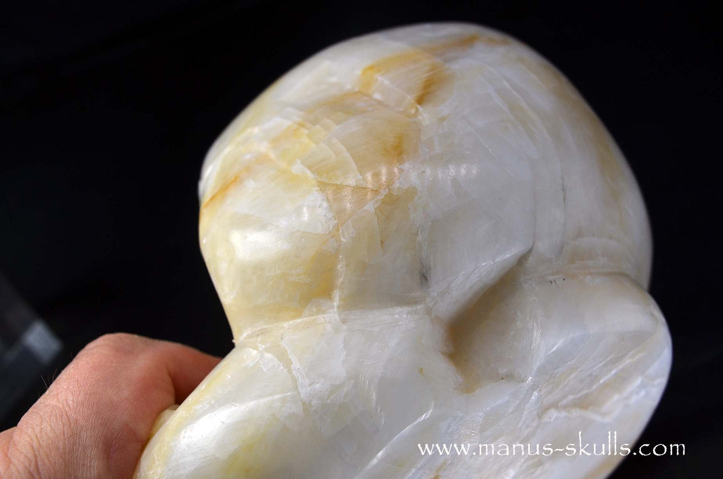 White Calcite Evolian Skull #01