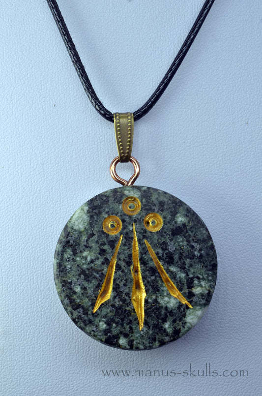 Manus skulls unique Crystal Carvings handmade skulls dragons pendants preseli bluestone tribals spiritual meaning wand Unicorn .. awen