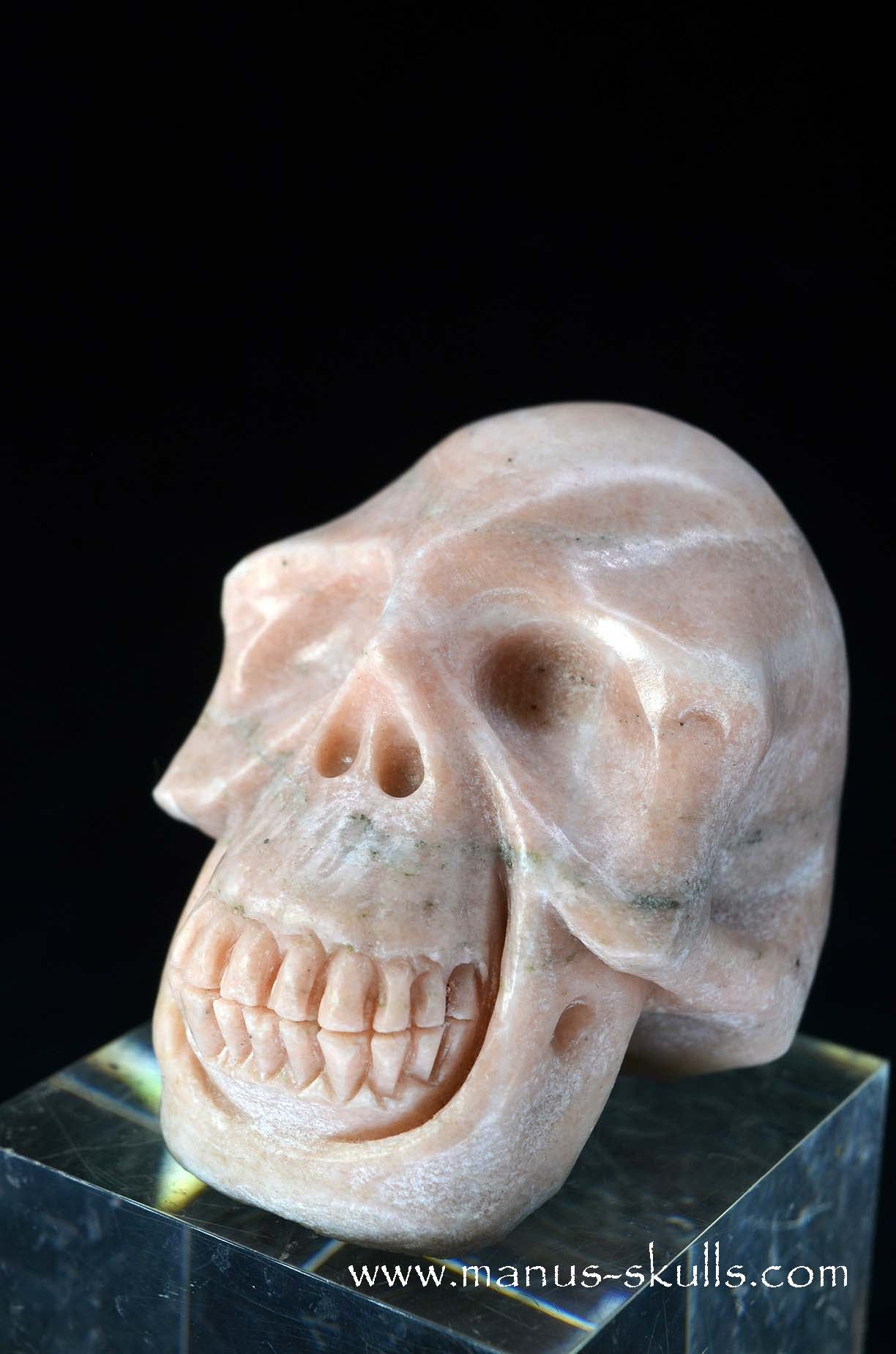 Manus skulls unique Crystal Carvings handmade skulls dragons pendants preseli bluestone tribals spiritual meaning wand Unicorn ..  Pink Solker Marble