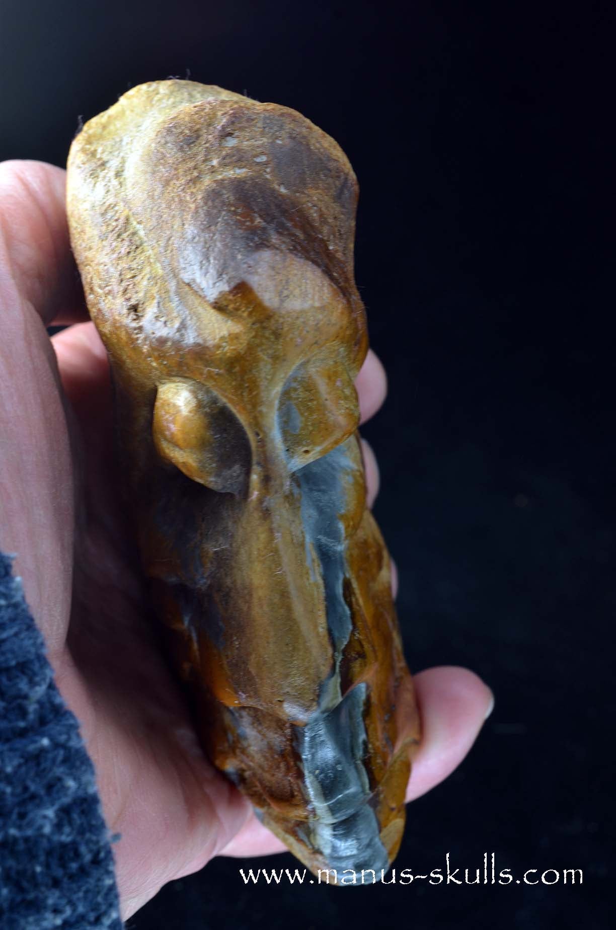 Polychrome Jasper Skull Face