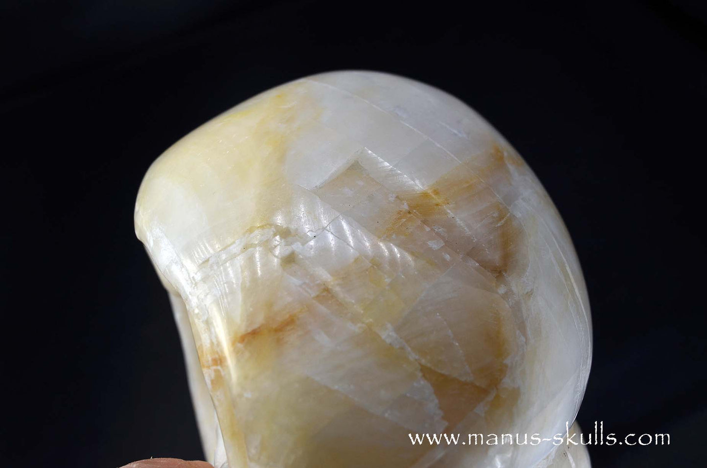 White Calcite Evolian Skull #01