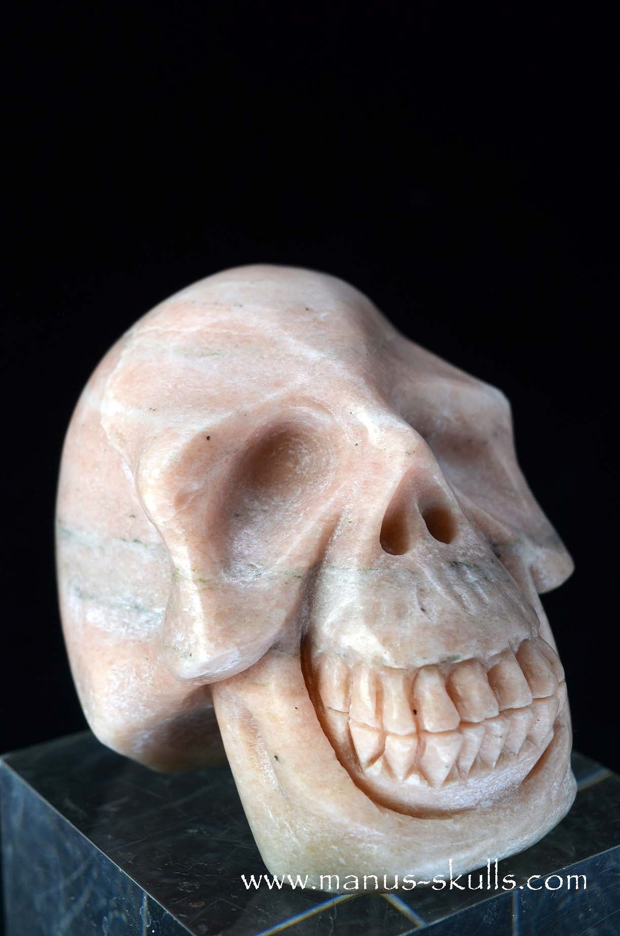 Manus skulls unique Crystal Carvings handmade skulls dragons pendants preseli bluestone tribals spiritual meaning wand Unicorn ..  Pink Solker Marble