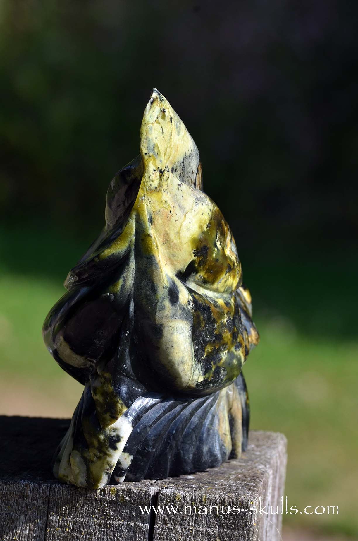 XL Black Green Connemara Marble Dragon