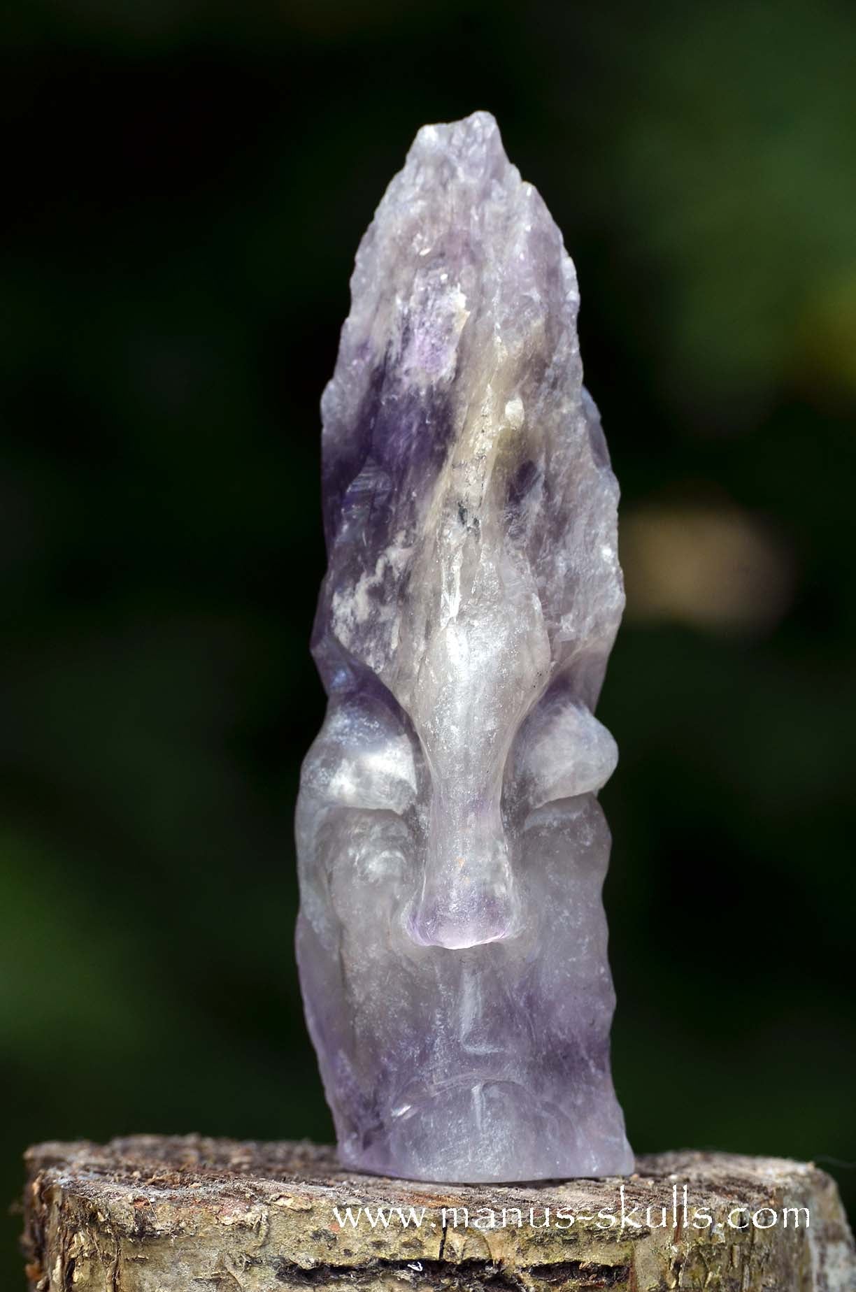 Manus skulls unique Crystal Carvings handmade skulls dragons pendants preseli bluestone tribals spiritual meaning wand Unicorn ..  phantom amethyst