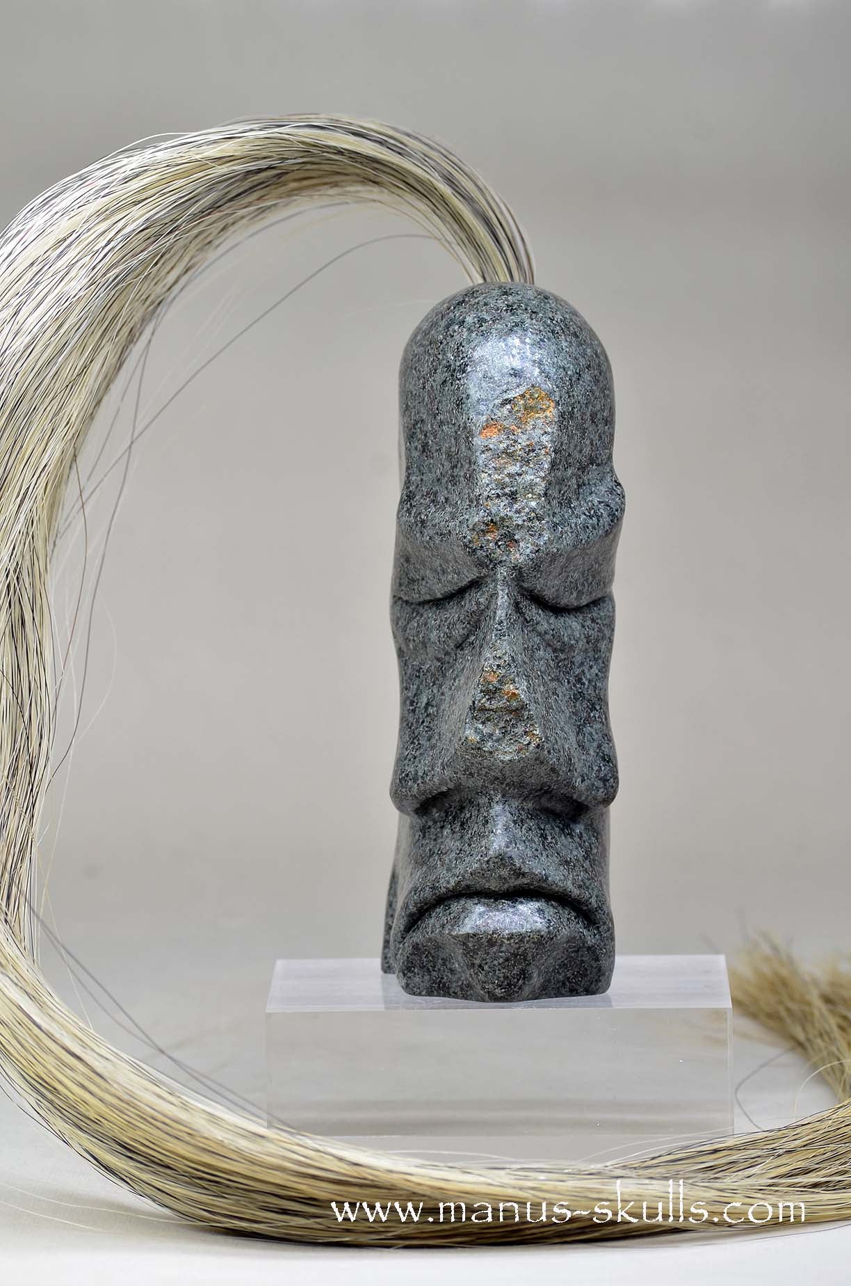 Unspotted Preseli Bluestone Tribal Skull #037