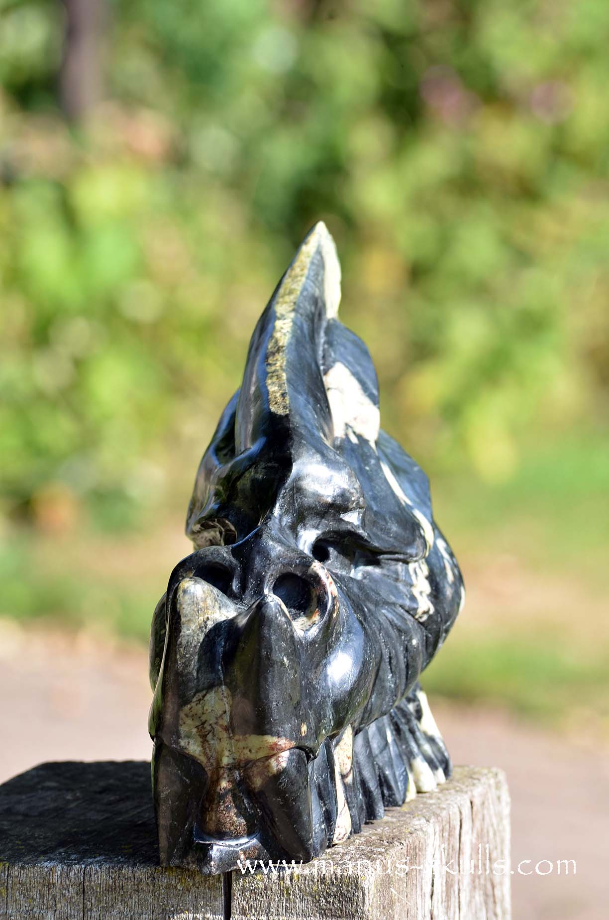 XL Black Green Connemara Marble Dragon