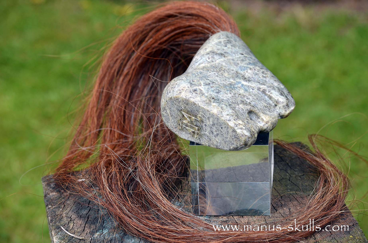 Green Steatite Tribal Skull  #043