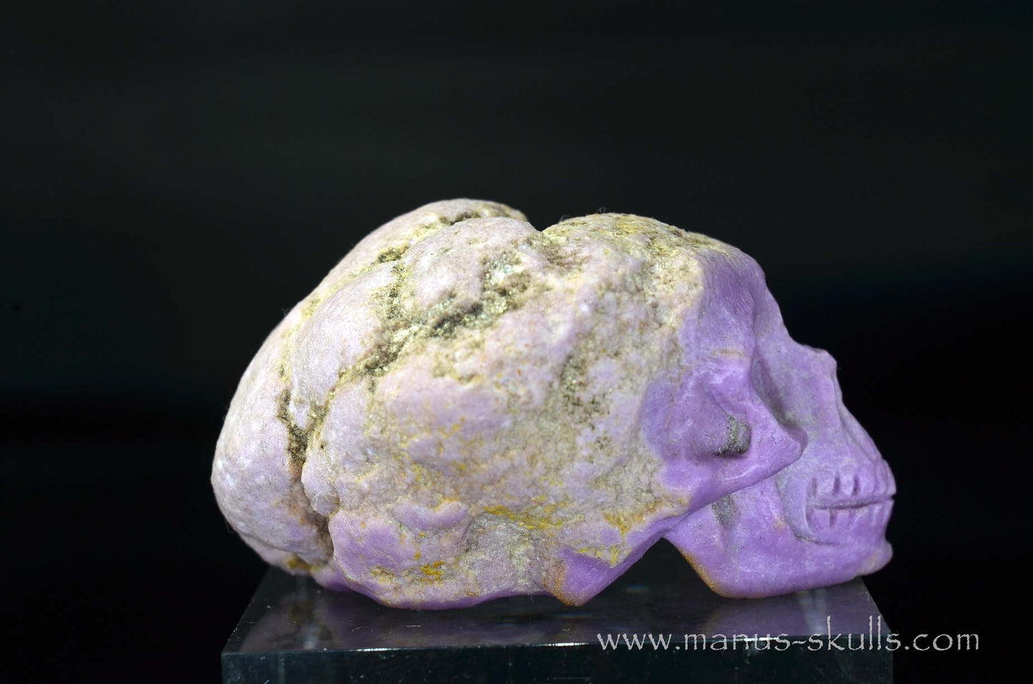Phosphosiderite with Cacoxenite Skull