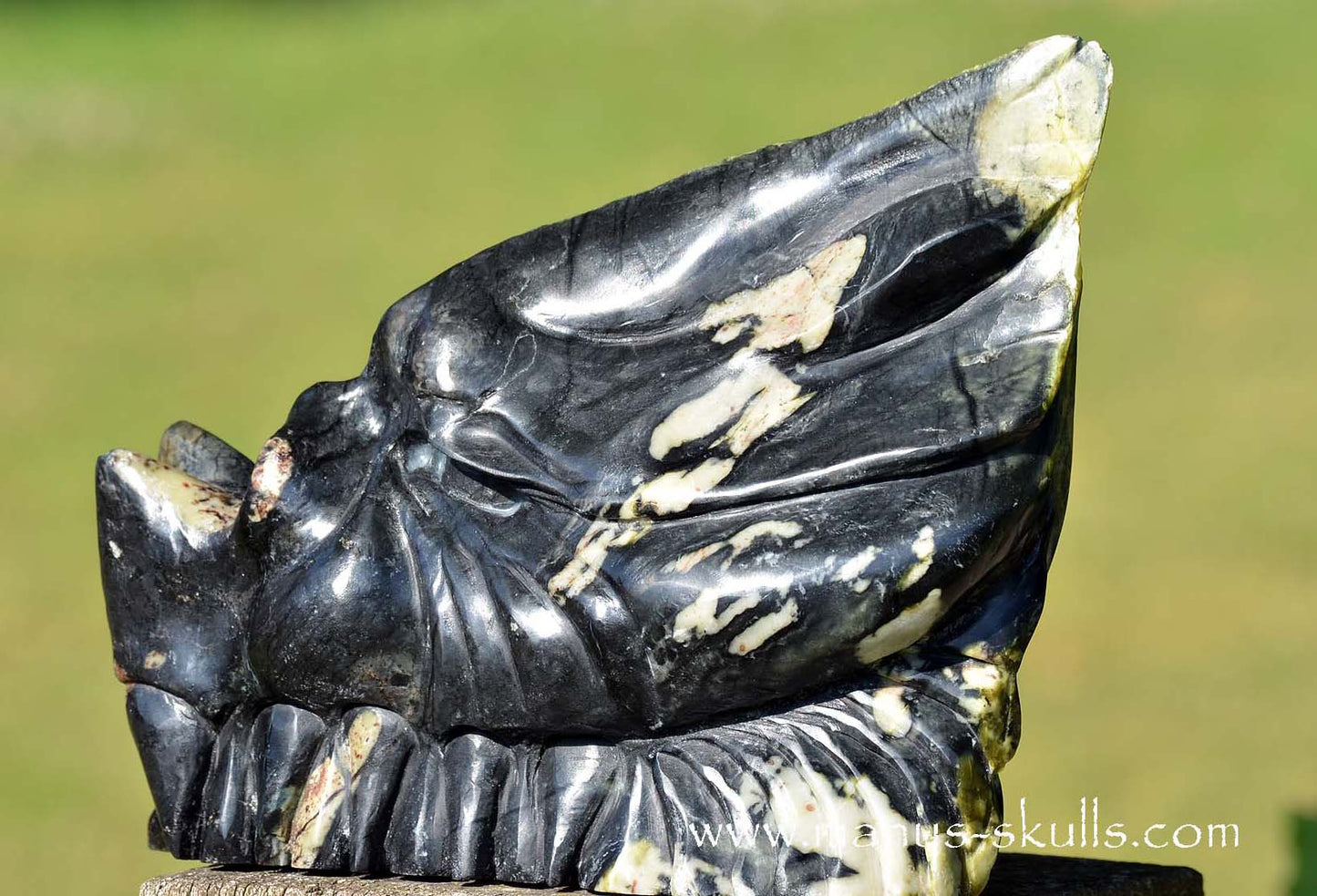 XL Black Green Connemara Marble Dragon