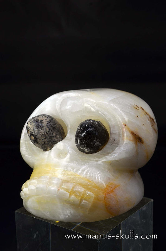 Manus skulls unique Crystal Carvings handmade skulls dragons pendants preseli bluestone tribals spiritual meaning wand Unicorn .. white calcite Evolian 2025