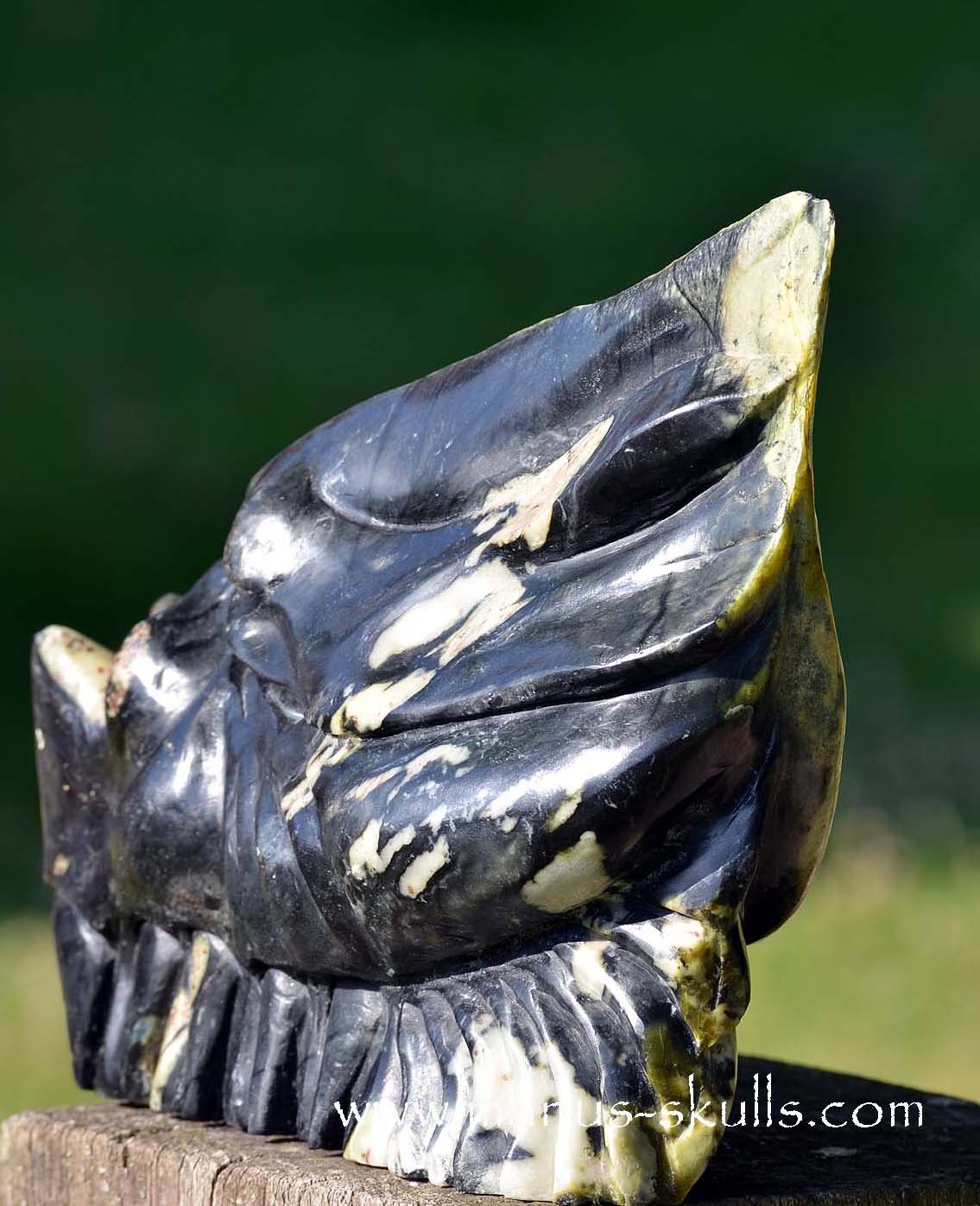 XL Black Green Connemara Marble Dragon