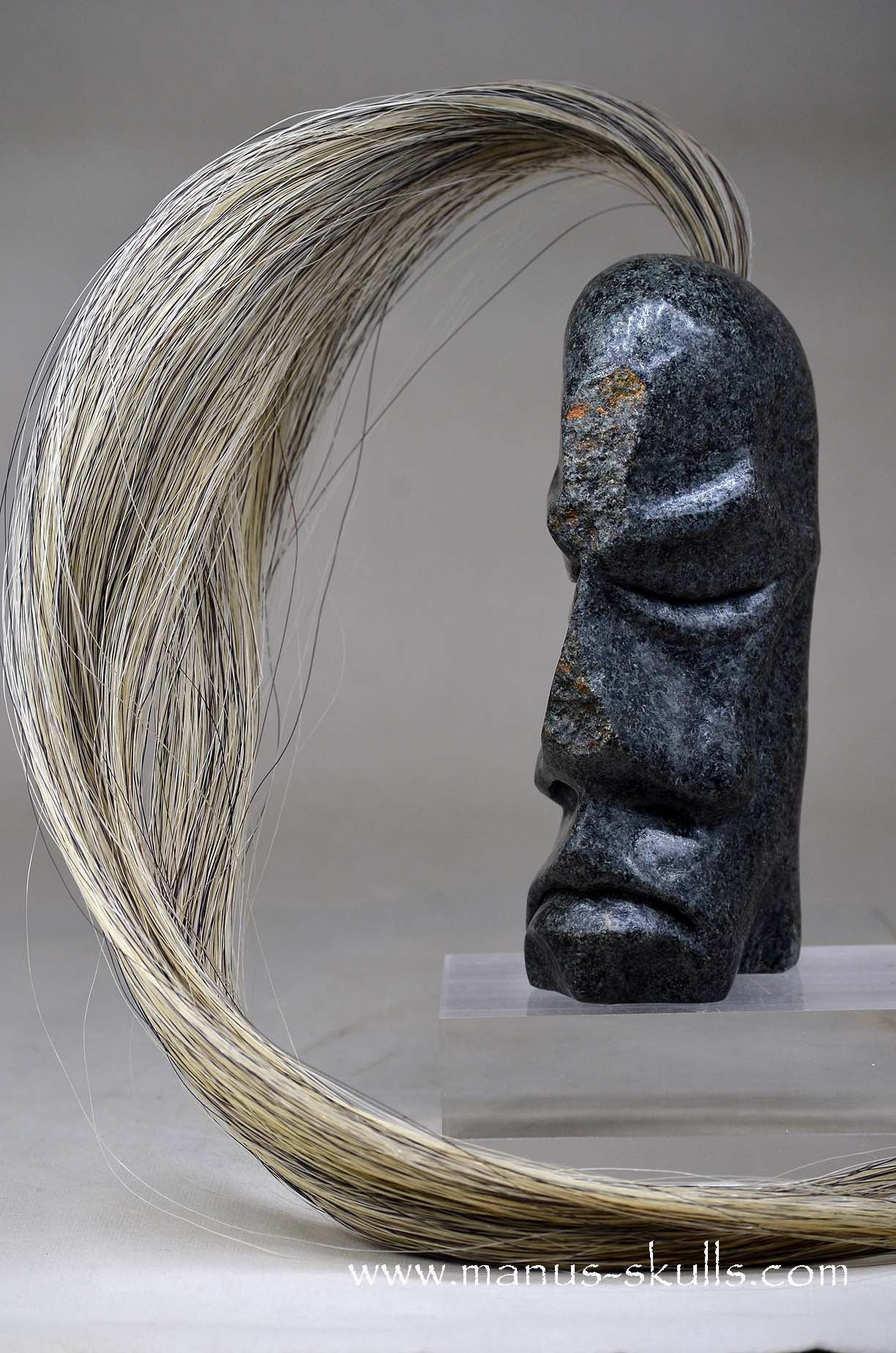 Unspotted Preseli Bluestone Tribal Skull #037