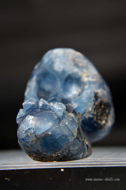 Manus skulls unique Crystal Carvings handmade skulls dragons pendants preseli bluestone tribals spiritual meaning wand Unicorn .. Blue Sapphire